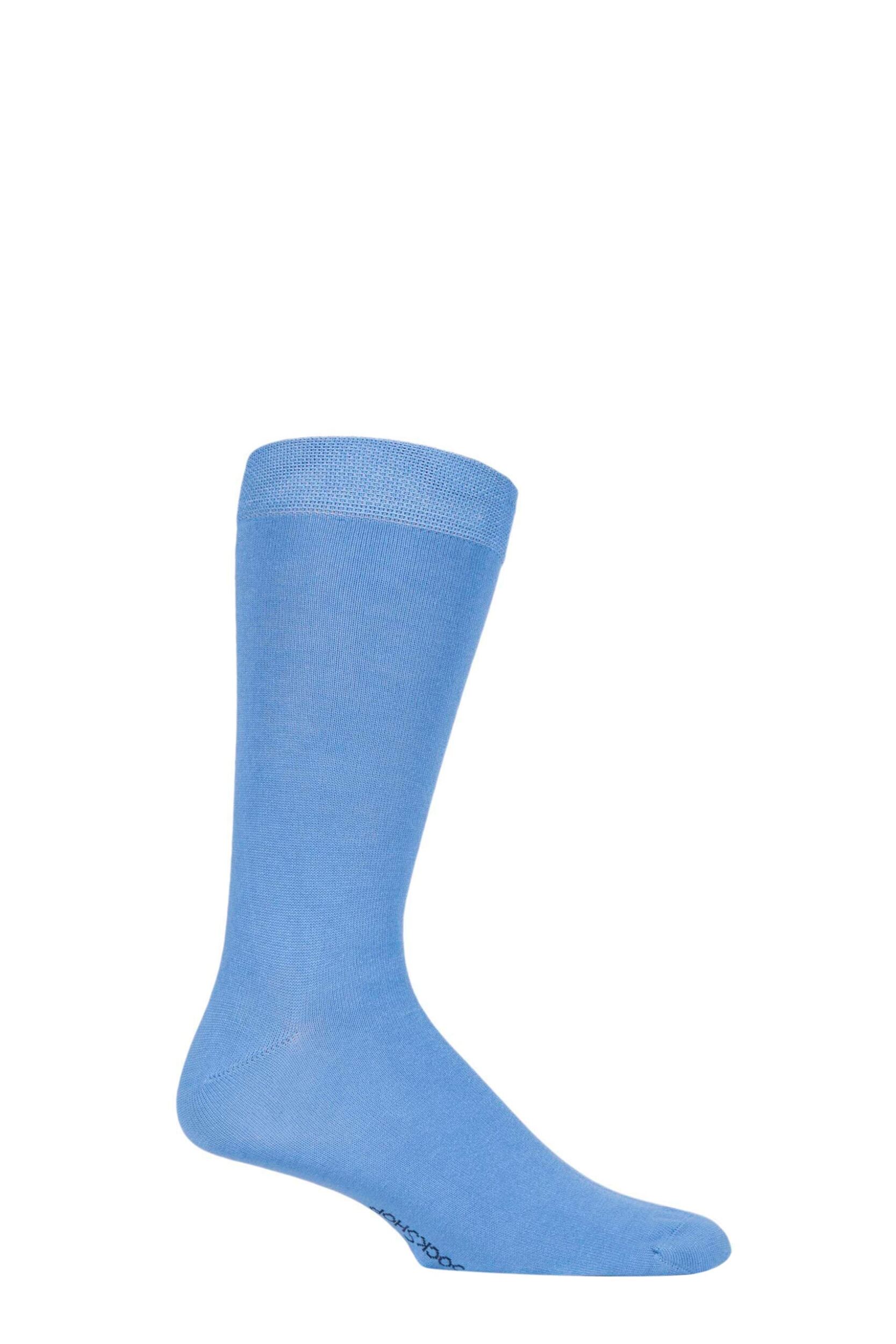 1 Pair Mr Blue Sky Colour Burst Bamboo Socks with Smooth Toe Seams Men's 12-14 Mens - SOCKSHOP