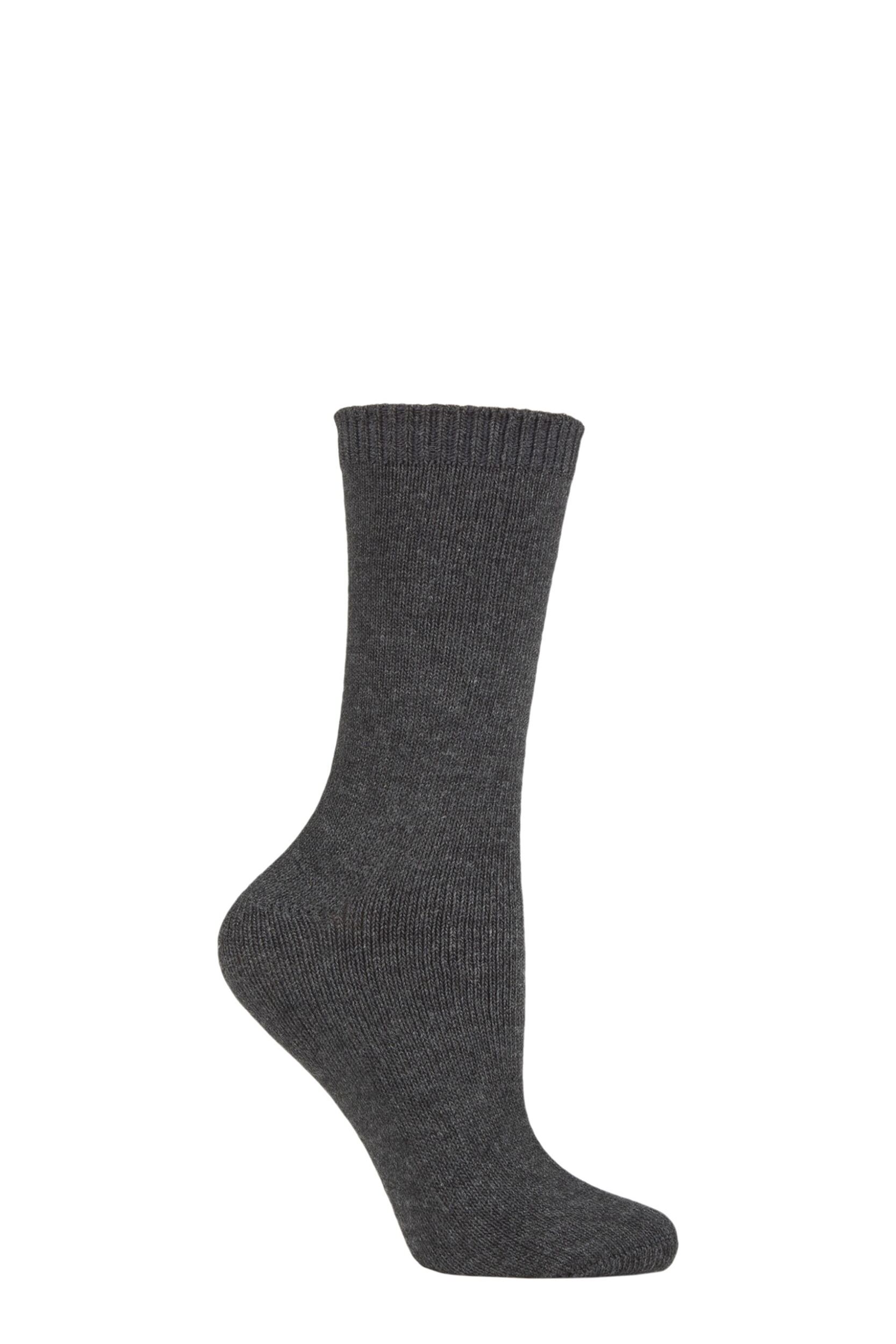 Women's 1 Pair Lazy Panda Colour Burst Leisure Weight Bamboo Socks Charcoal 4-8 Ladies