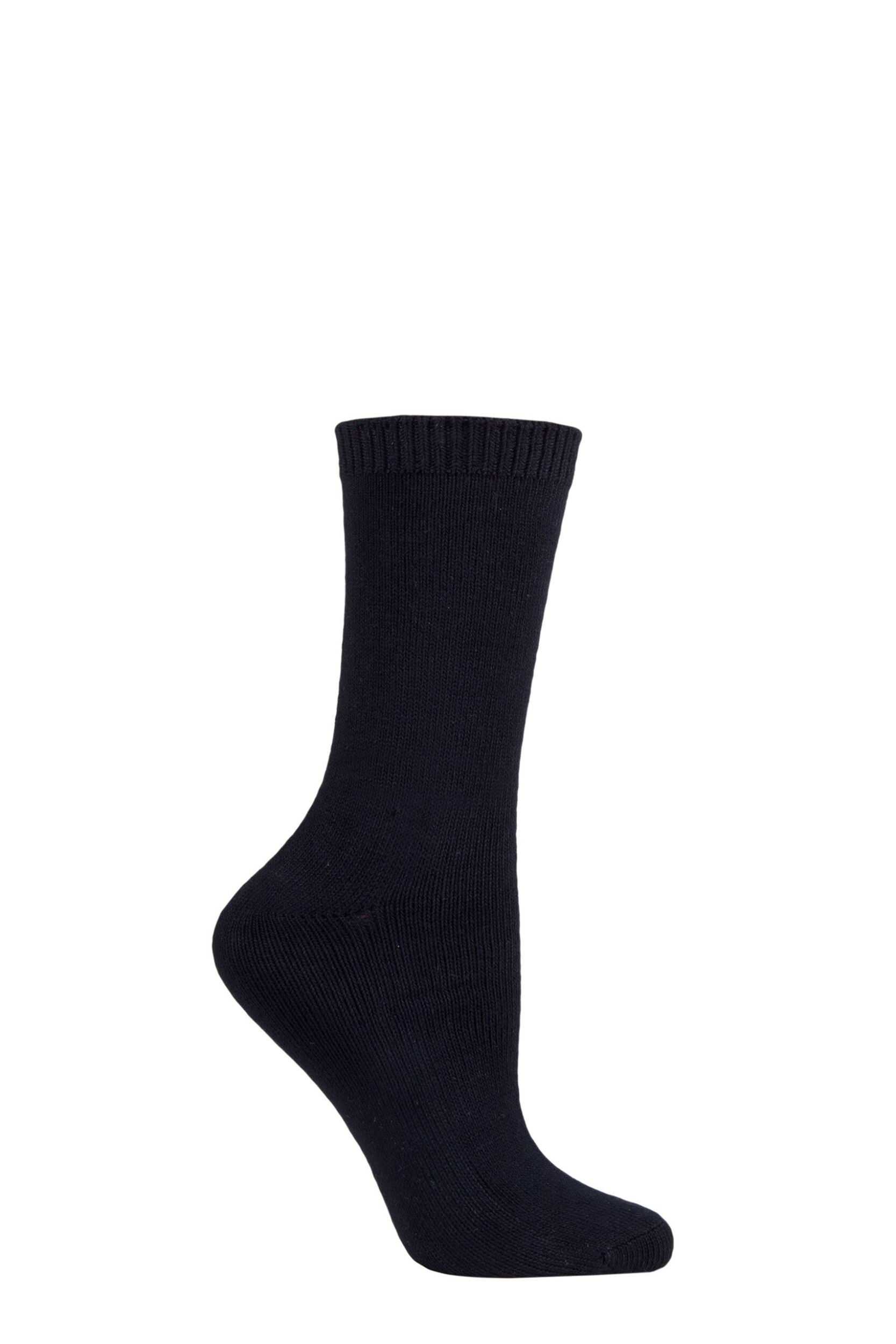 Women's 1 Pair Lazy Panda Colour Burst Leisure Weight Bamboo Socks Navy 4-8 Ladies