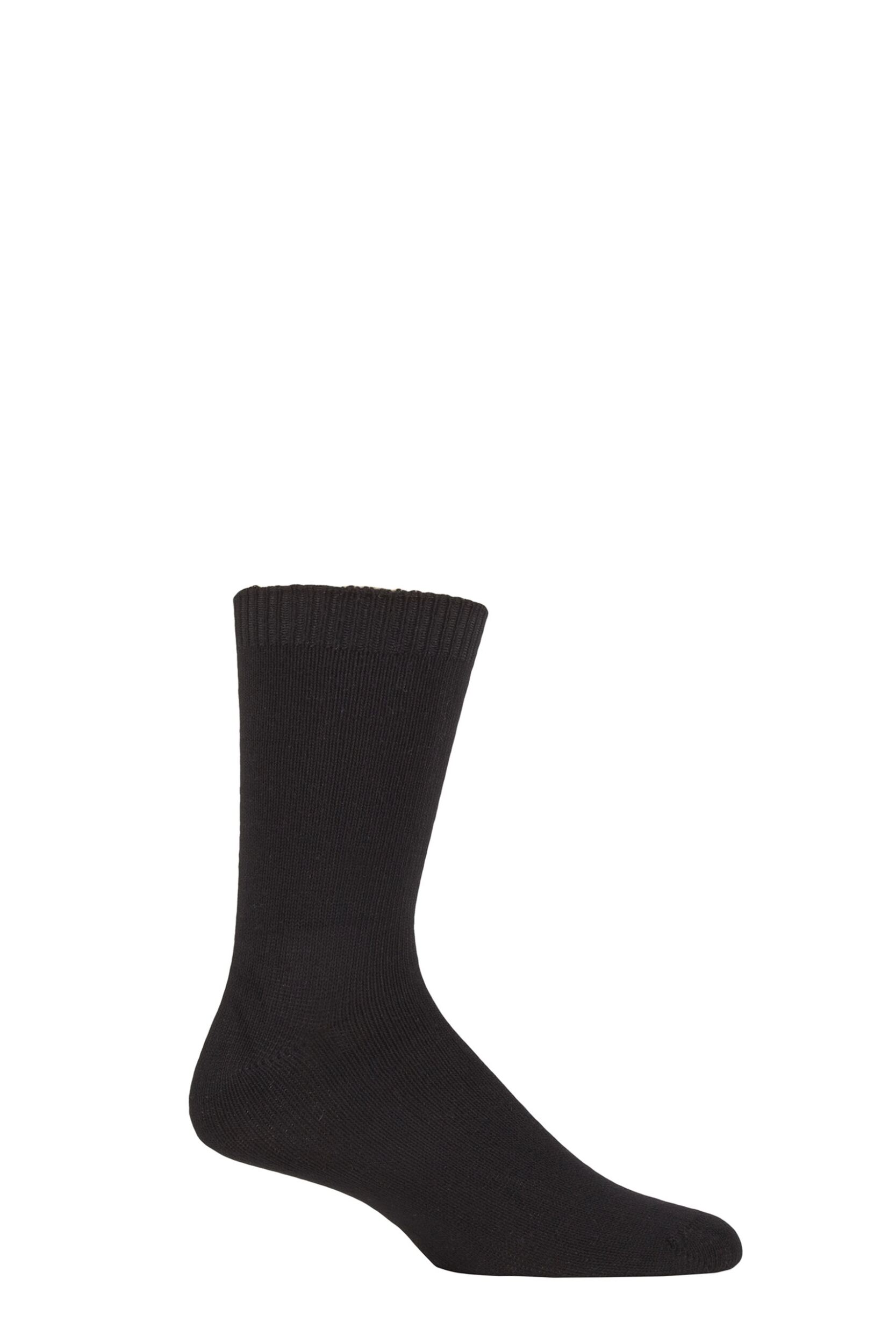 Mens 1 Pair Lazy Panda Colour Burst Leisure Weight Bamboo Socks Black 12-14 Mens