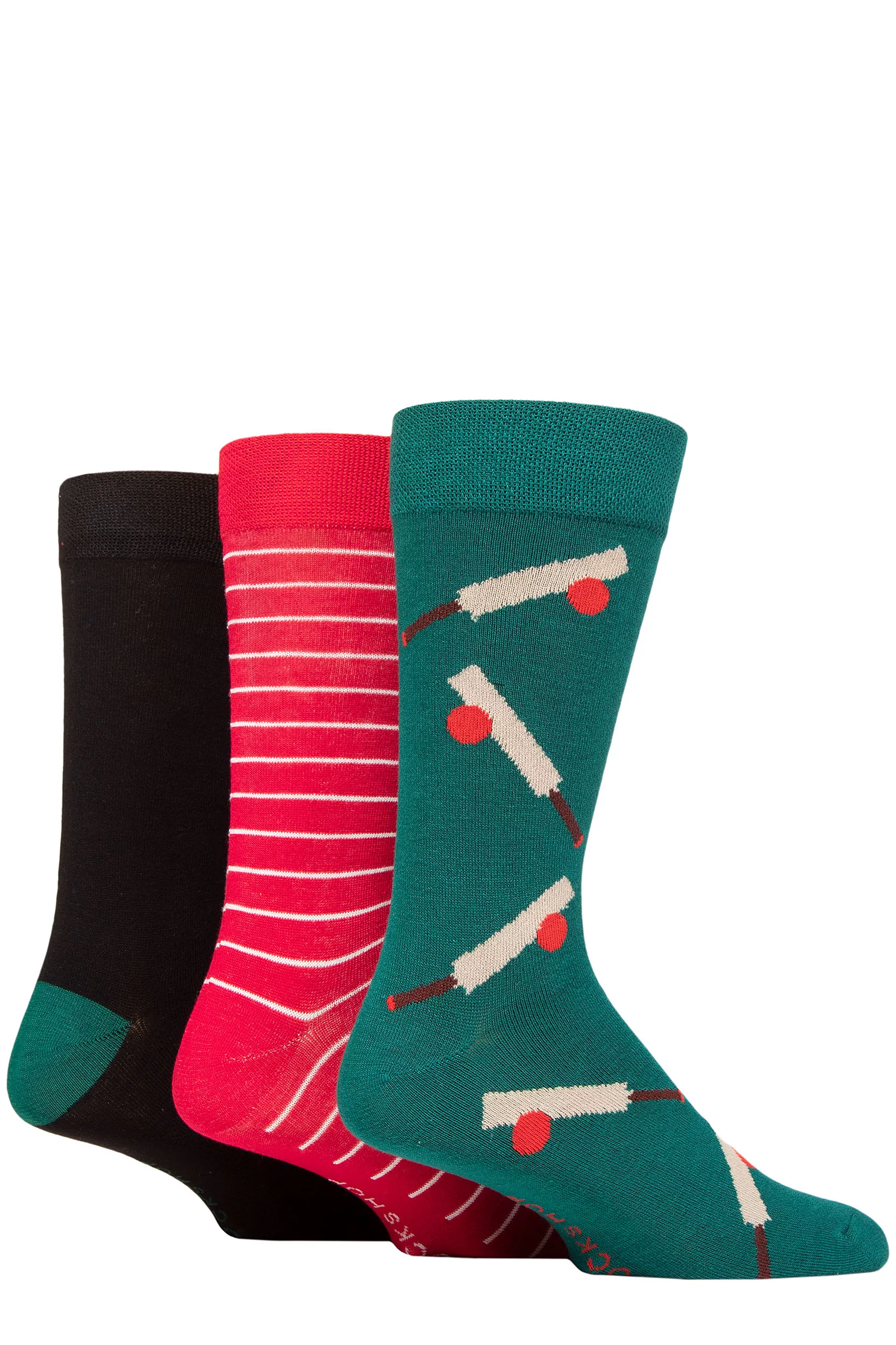 Mens 3 Pair SOCKSHOP Lazy Panda Novelty Bamboo Socks Cricket 7