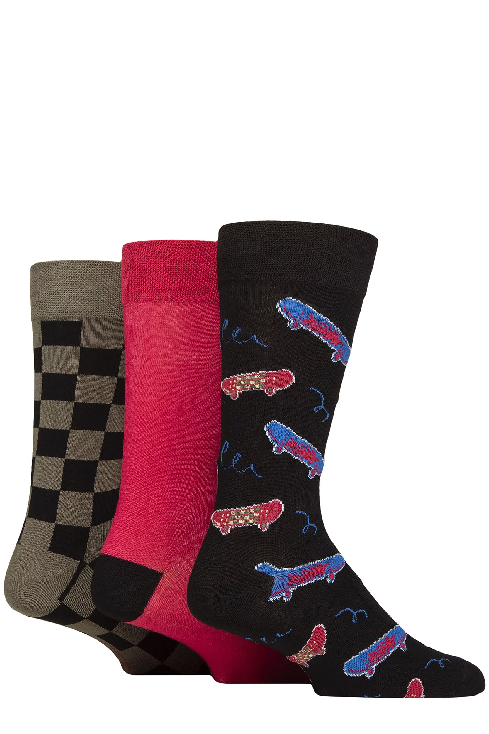 Mens 3 Pair SOCKSHOP Lazy Panda Novelty Bamboo Socks Skateboard 7