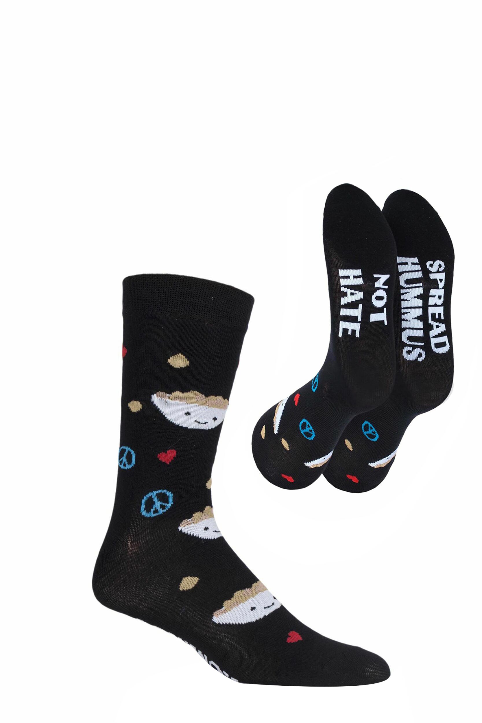 1 Pair Hippy Hummus Bamboo Spread Hummus Not Hate Gift Boxed Socks Unisex 4-8 Ladies - Lazy Panda