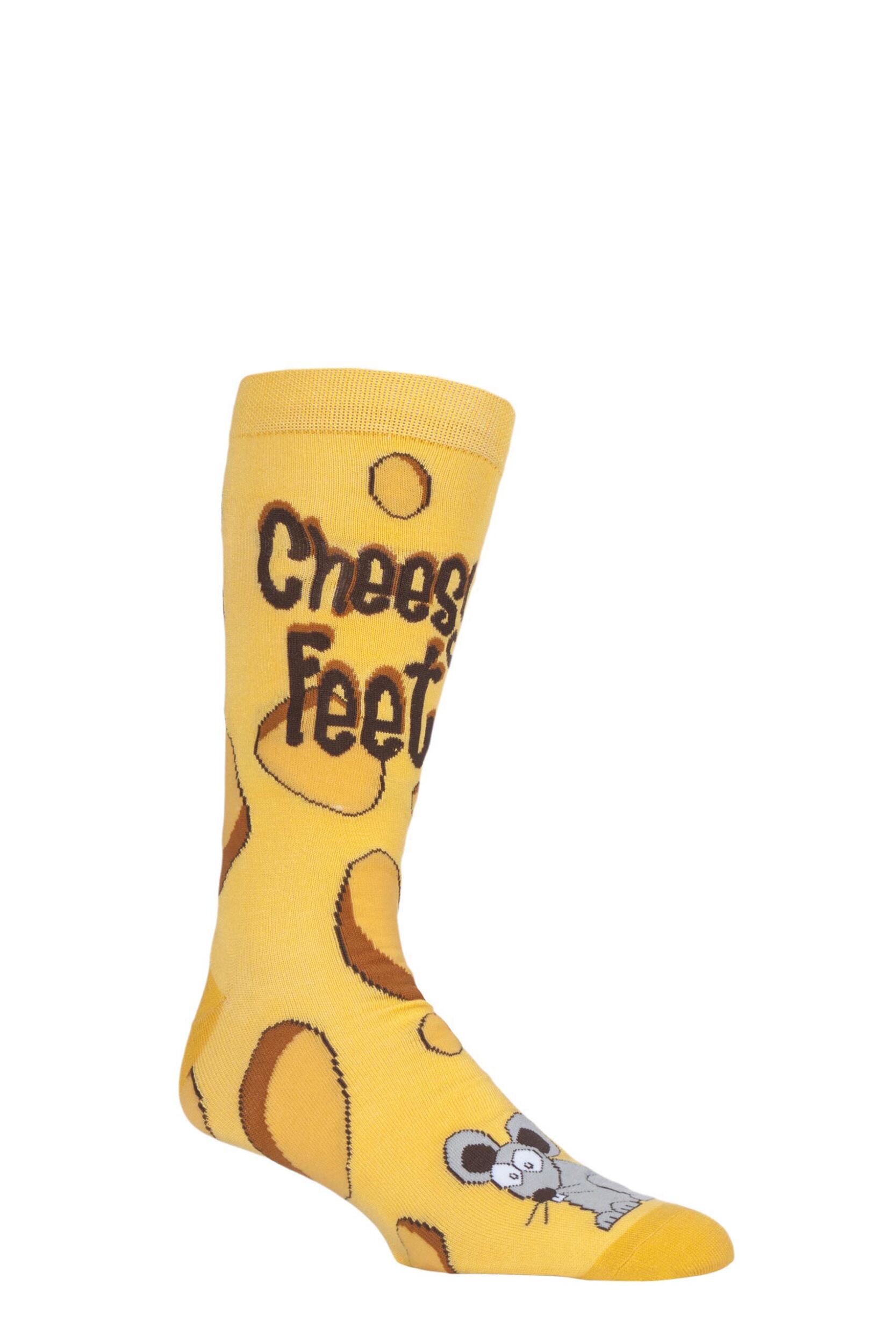 Mens and Women's SOCKSHOP 1 Pair Lazy Panda Bamboo Fun & Novelty Socks Yellow 7-11 Mens