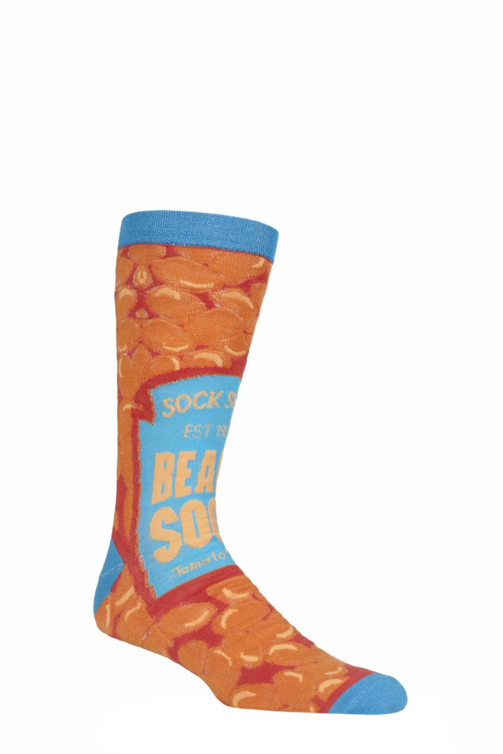 1 Pair Multi Bamboo Beanz Can Socks Men's 7-11 Mens - SOCKSHOP