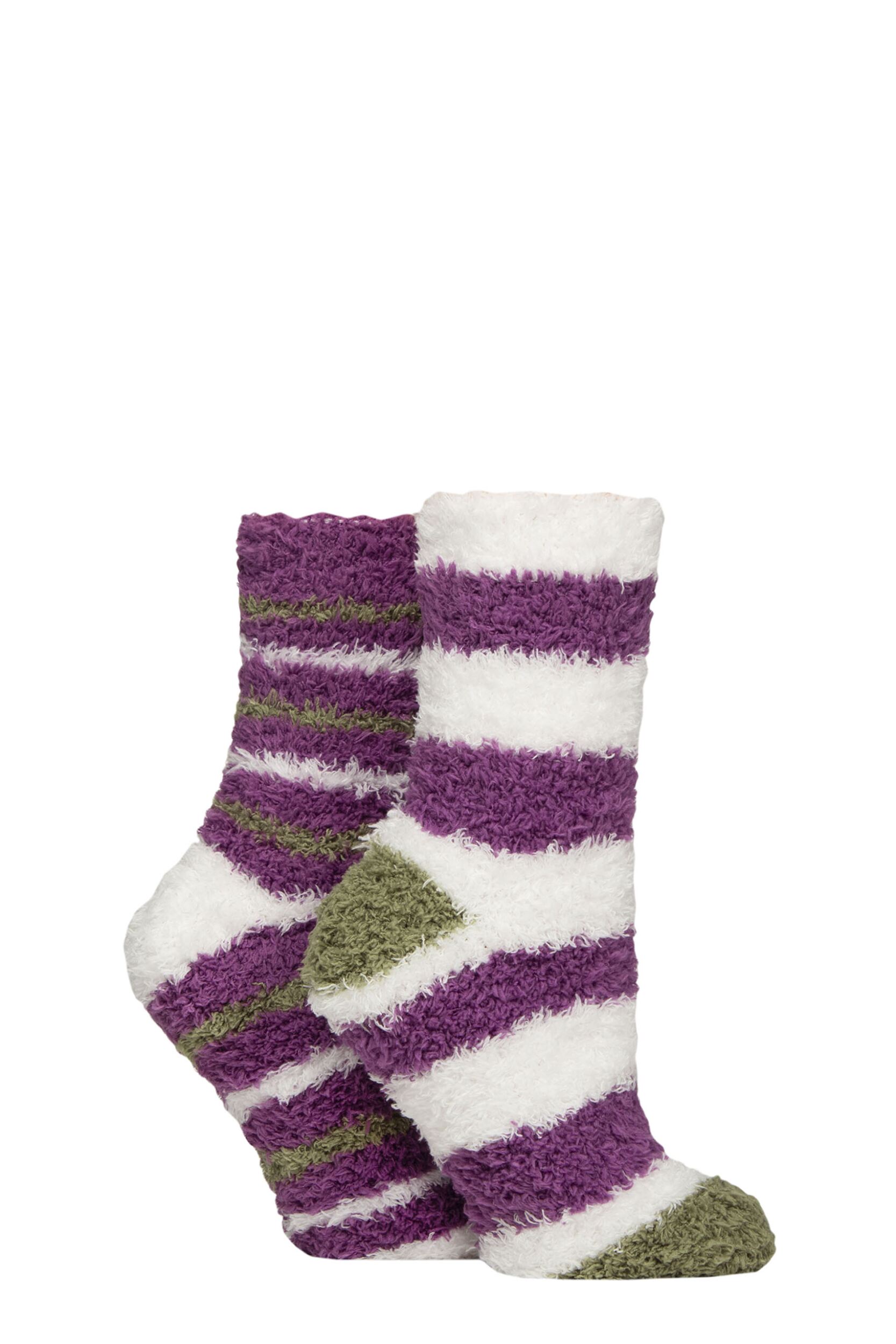 Image of Women's 2 Pair SOCKSHOP Fluffy and Cosy Leisure Socks Wild Terrain 4-8