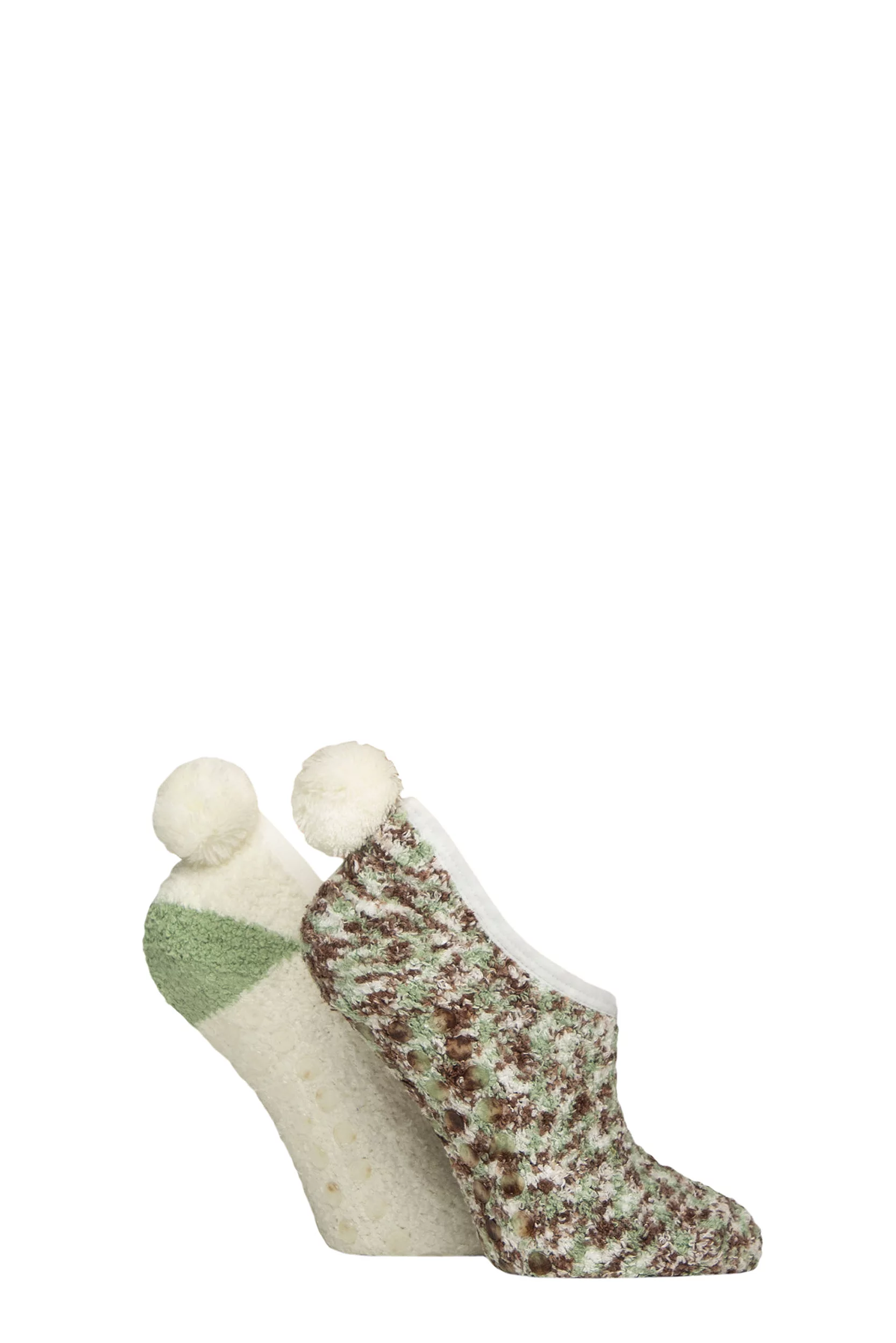 Women's 2 Pair SOCKSHOP Pom Pom Mary Jane Socks Wild Terrain 4