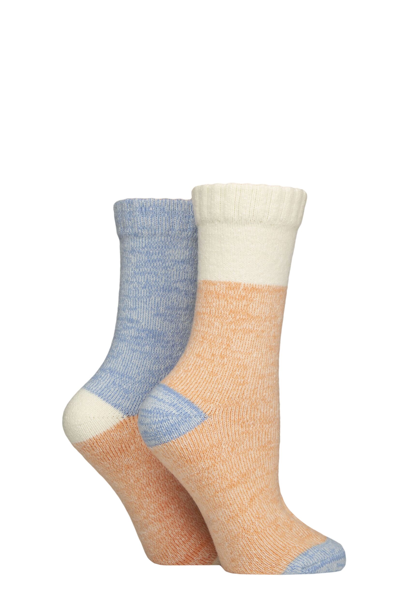 Women's 2 Pair SOCKSHOP Velvet Soft Boot Socks Crisp Winter 4-8
