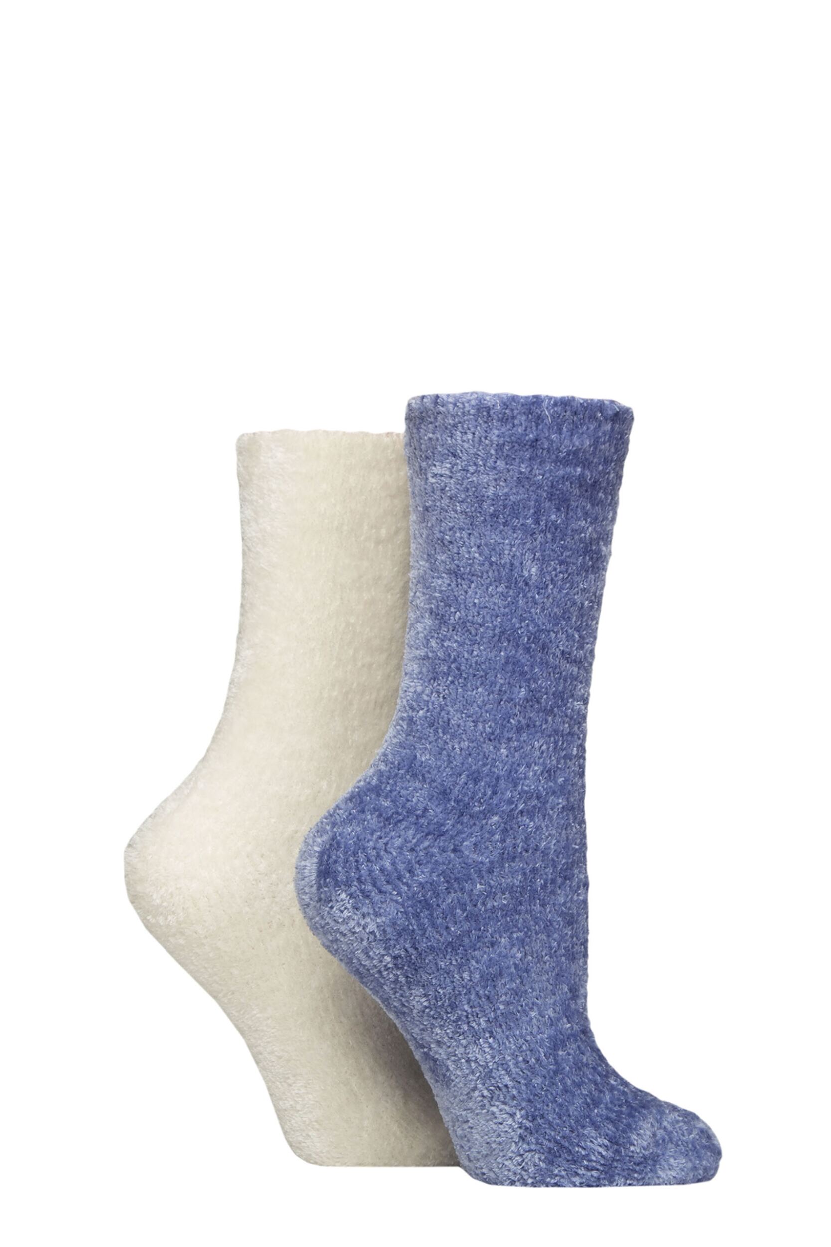Women's 2 Pair SOCKSHOP Chenille Boot Socks Crisp Winter 4-8