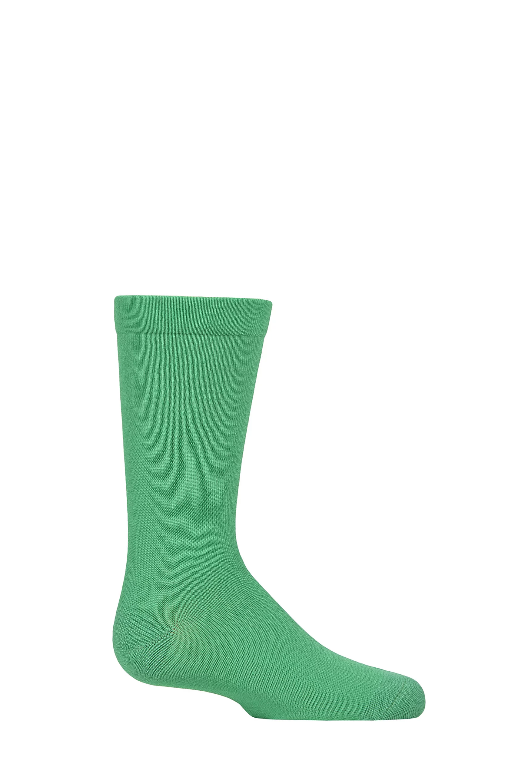 Boys and Girls 1 Pair SOCKSHOP Plain and Striped Bamboo Socks with Comfort Cuff and Smooth Toe Seams Green 6