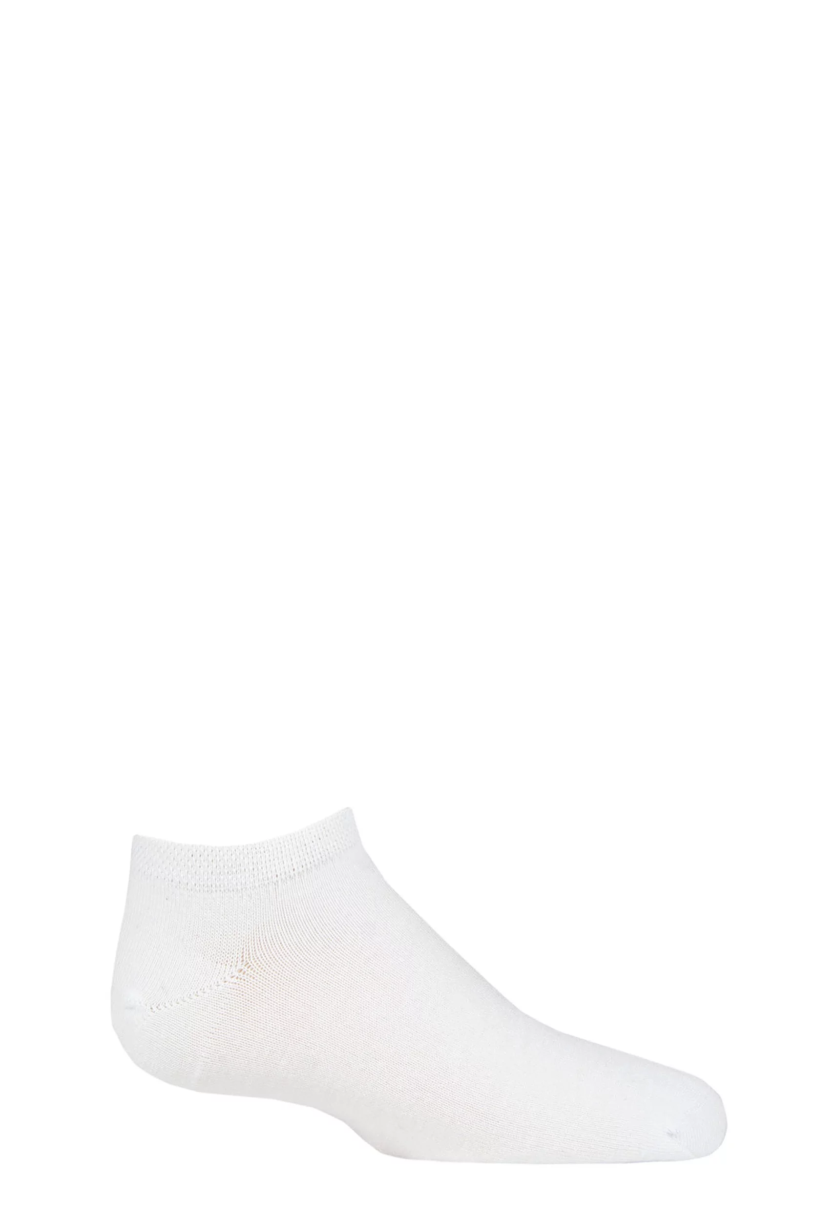 Boys and Girls 1 Pair SOCKSHOP Plain Bamboo Trainer Socks with Smooth Toe Seams White 9-12 Kids (4-7 Years)