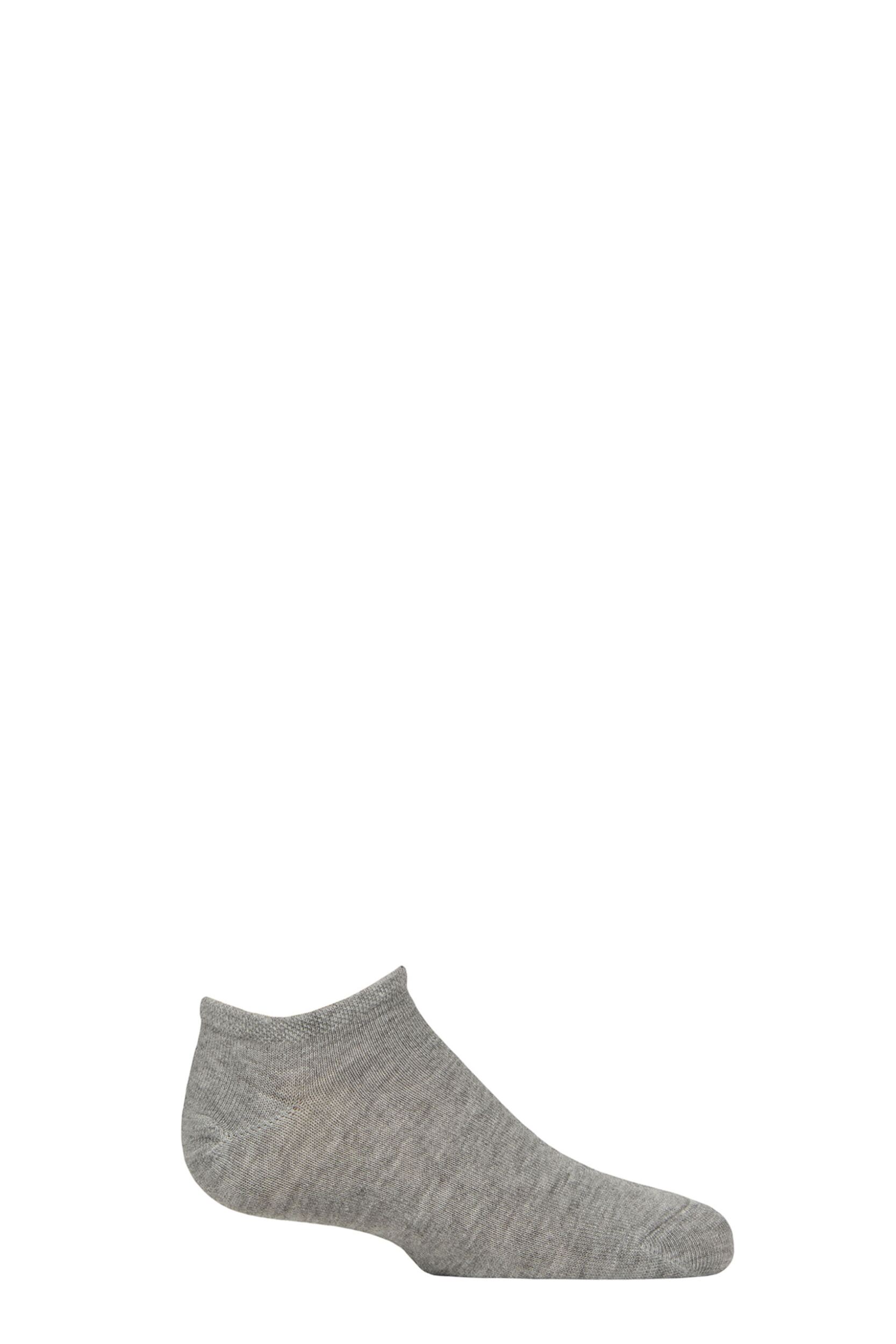 Boys and Girls 1 Pair SOCKSHOP Plain Bamboo Trainer Socks with Smooth Toe Seams Light Grey 12.5-3.5 Kids (8-12 Years)