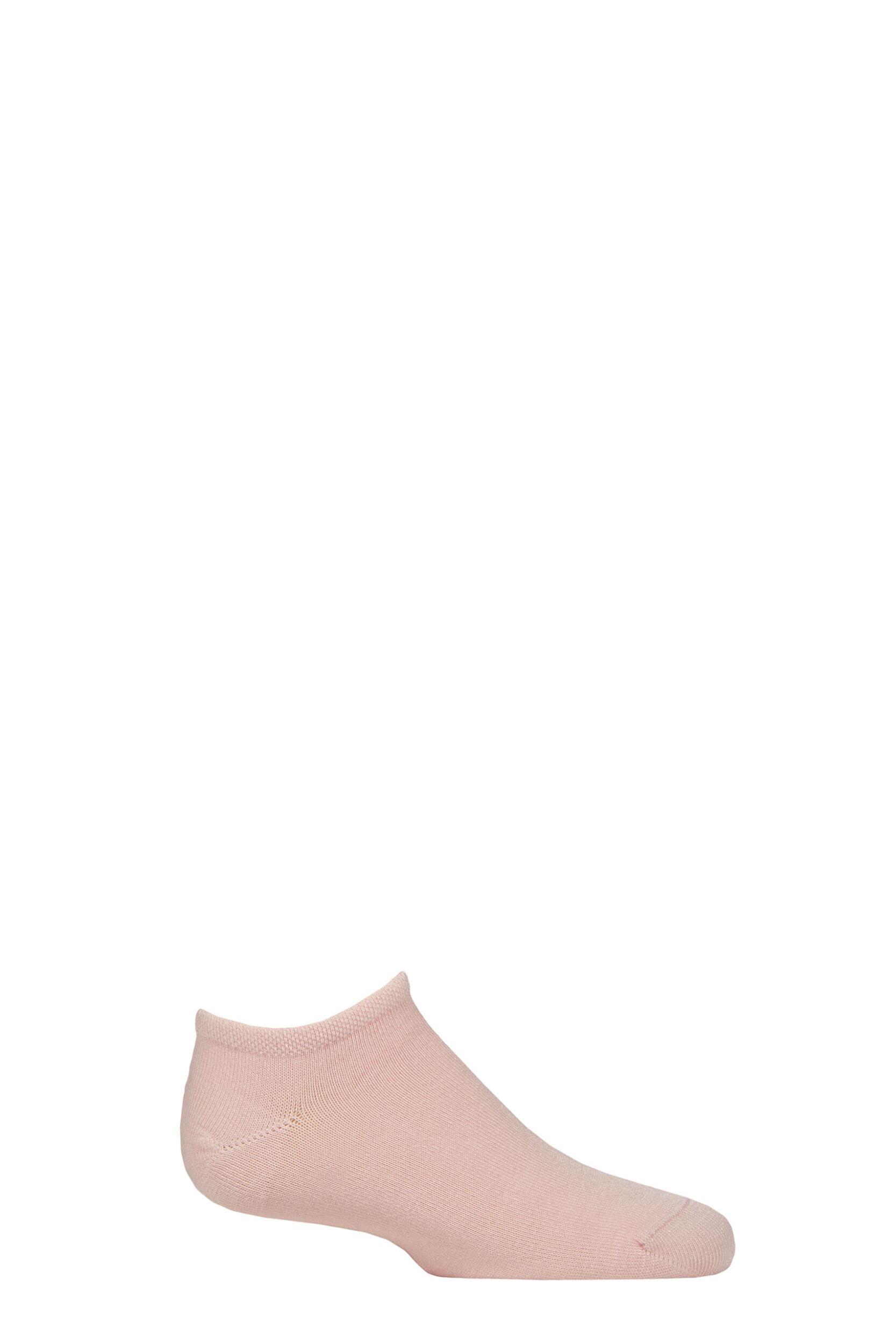 Boys and Girls 1 Pair SOCKSHOP Plain Bamboo Trainer Socks with Smooth Toe Seams Pale Pink 9-12 Kids (4-7 Years)