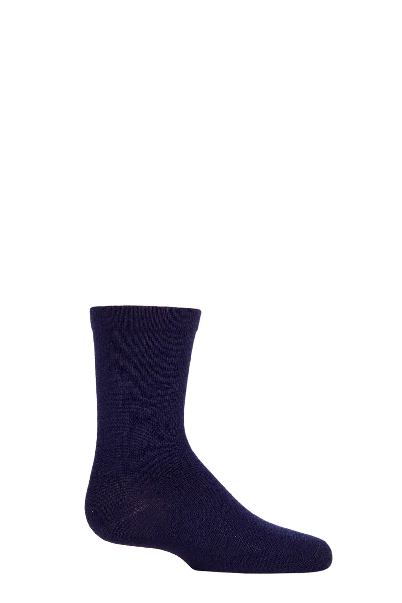 Boys and Girls 1 Pair SOCKSHOP Plain Mid-Weight Bamboo Socks with Comfort Cuff and Smooth Toe Seams Navy 4