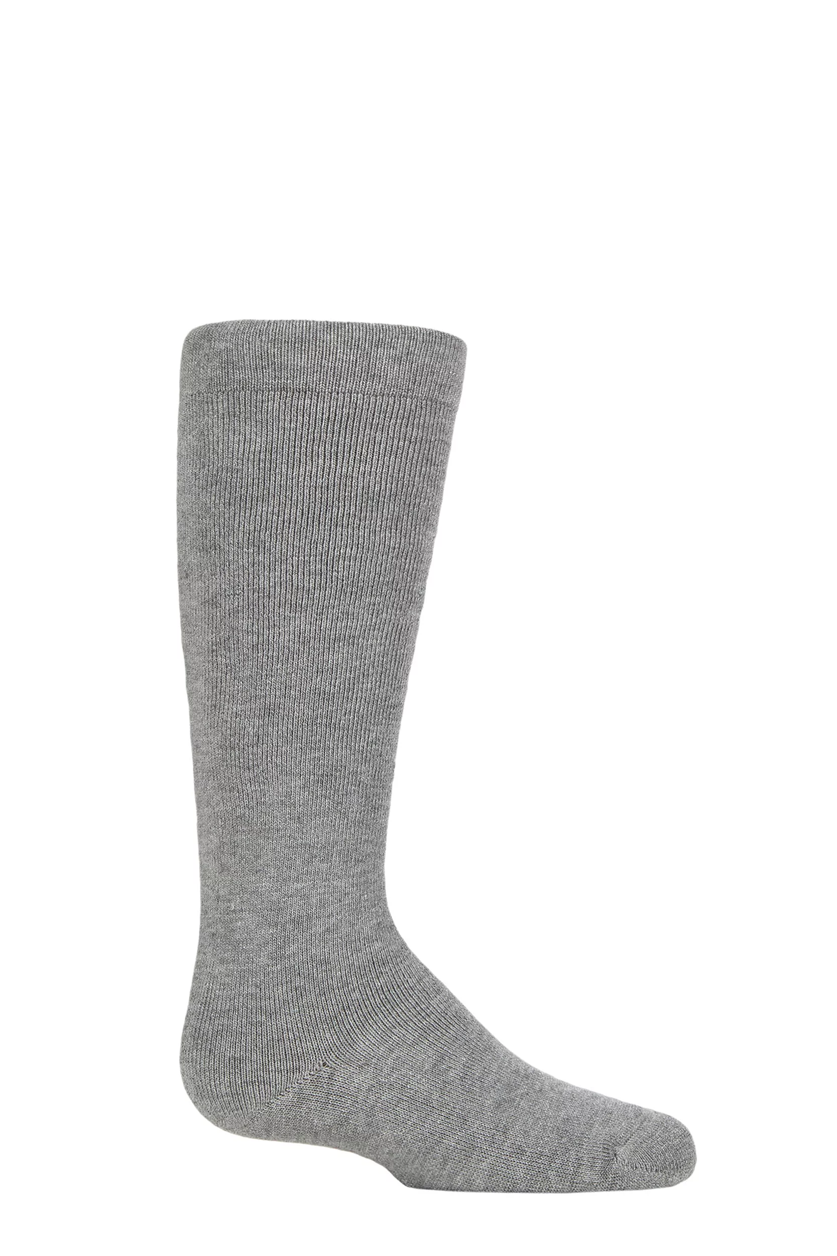Boys and Girls 1 Pair SOCKSHOP Plain Wellington Boot Full Cushion Bamboo Socks with Comfort Cuff and Smooth Toe Seams Light Grey 4