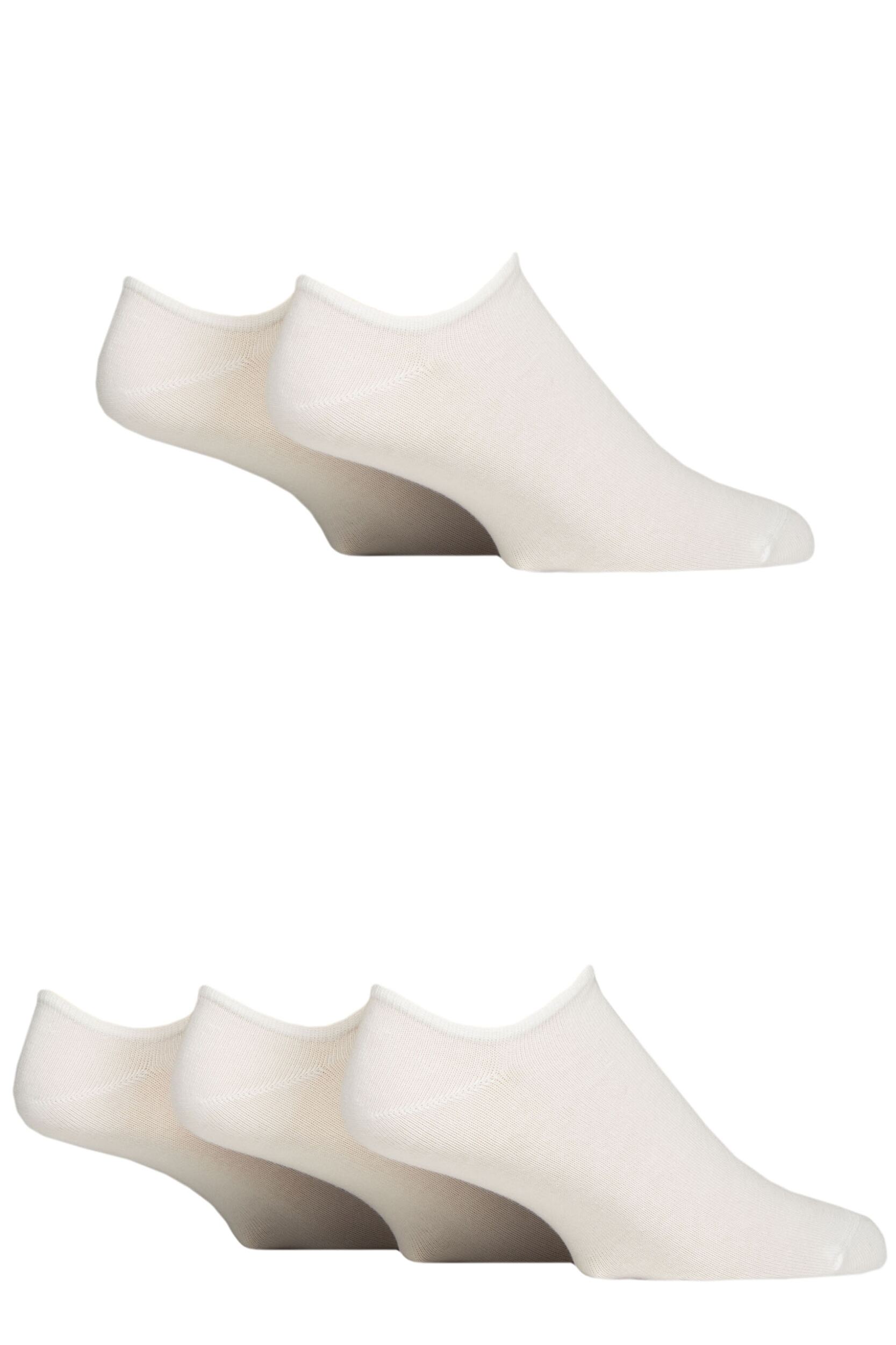 Mens and Women's 5 Pair Reebok Foundation Cotton Trainer Socks White 11-12.5 UK