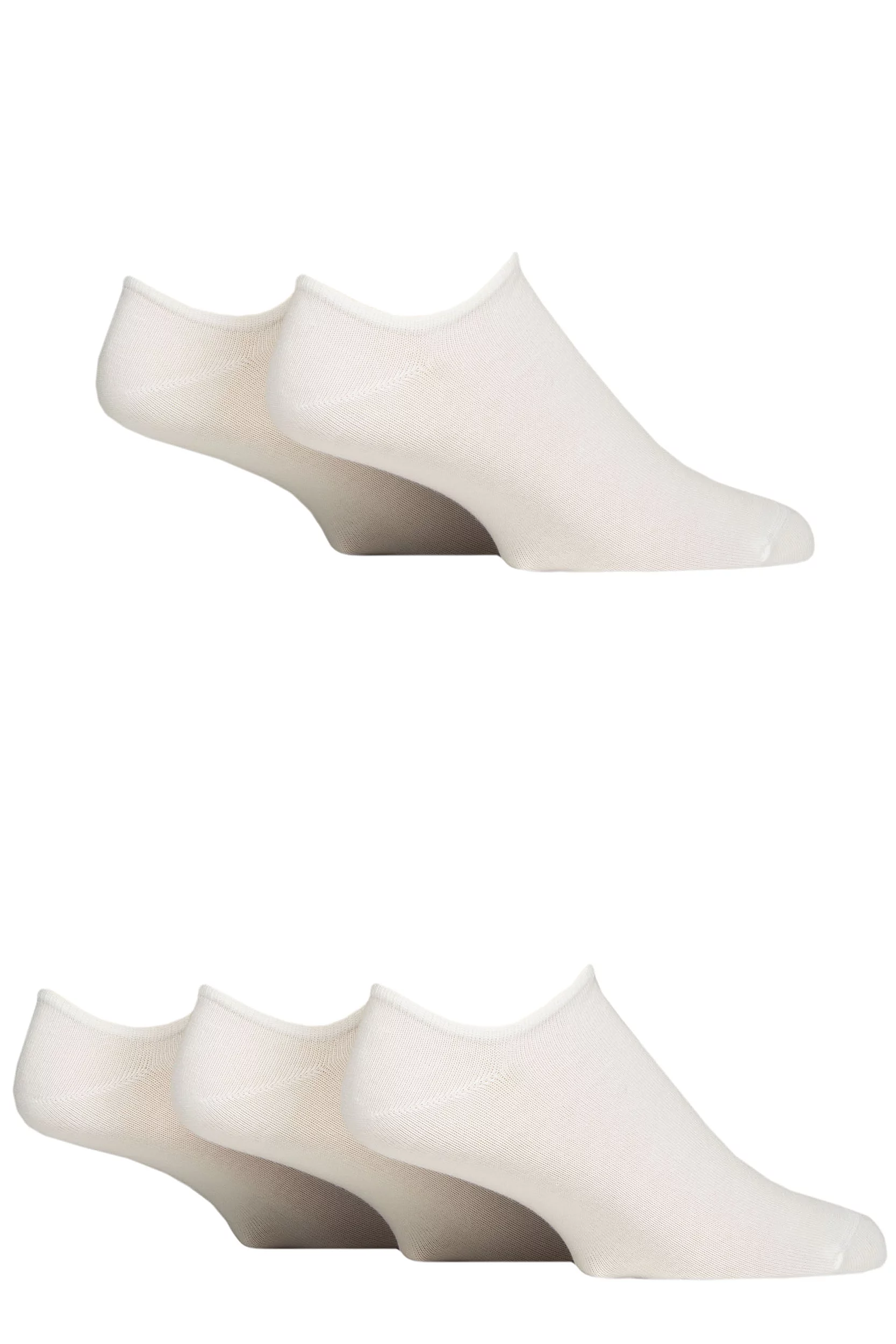 Mens and Women's 5 Pair Reebok Foundation Cotton Trainer Socks White 11-12.5 UK