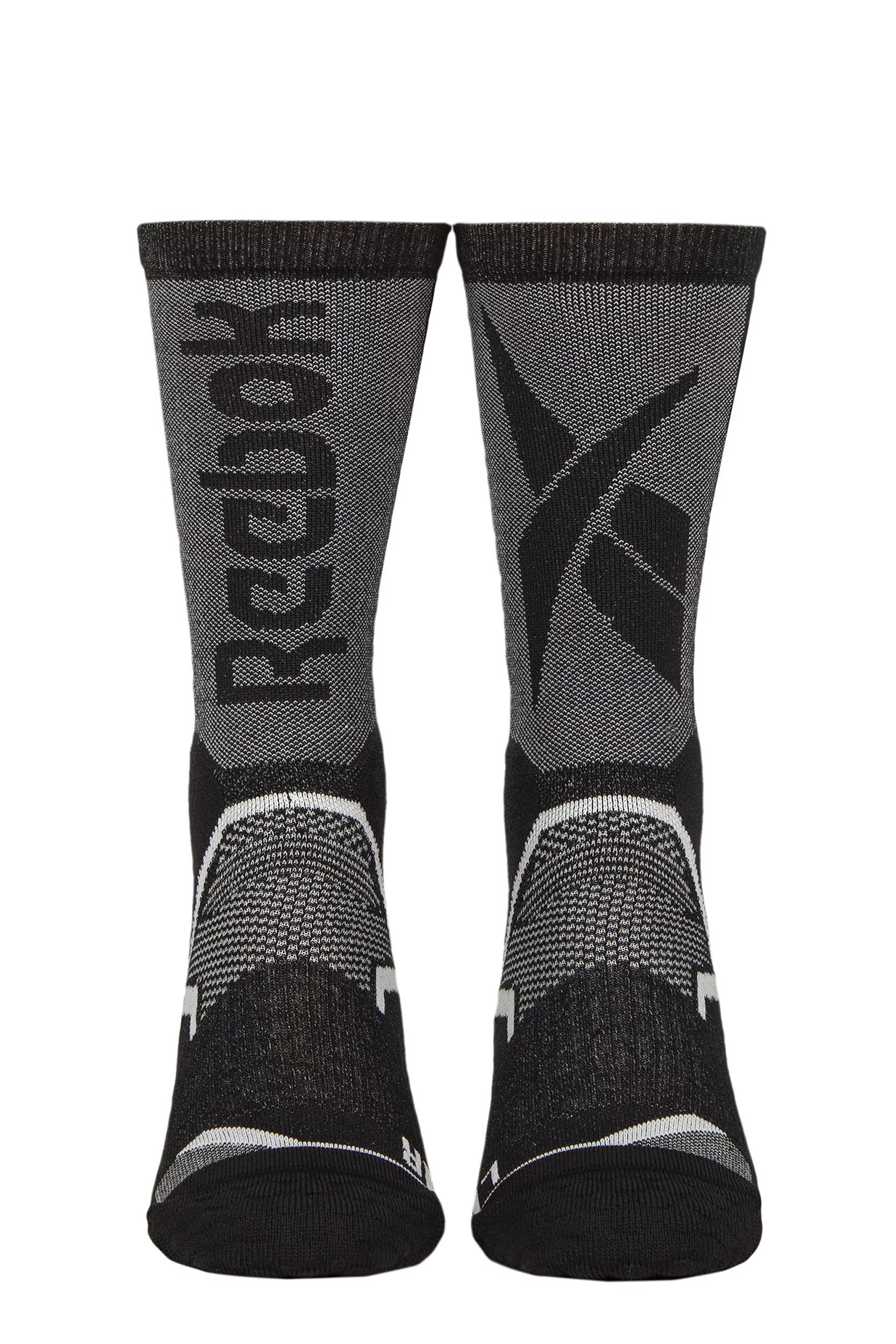 Mens and Women's 1 Pair Reebok Technical Recycled Crew Technical Fitness Socks Black 4.5-6 UK