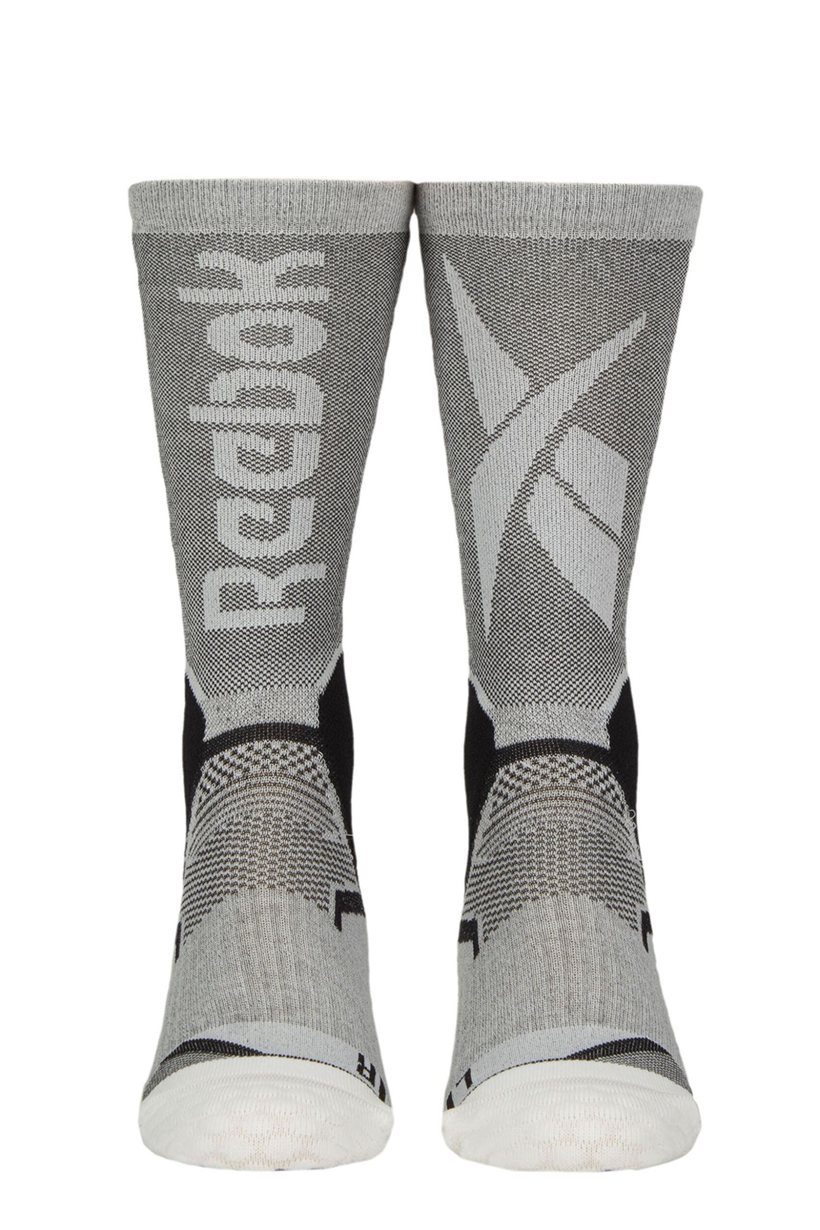 Mens and Women's 1 Pair Reebok Technical Recycled Crew Technical Fitness Socks White 2.5-3.5 UK