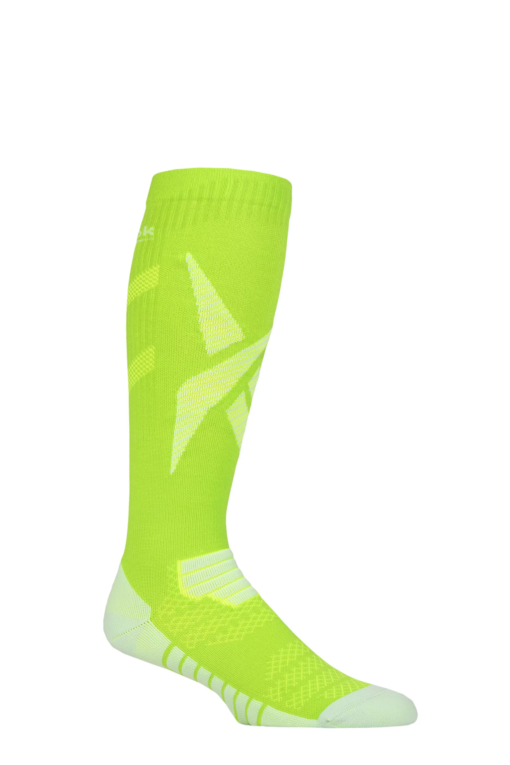 Mens and Women's 1 Pair Reebok Technical Recycled Long Compression Running Socks Green 6.5-8 UK