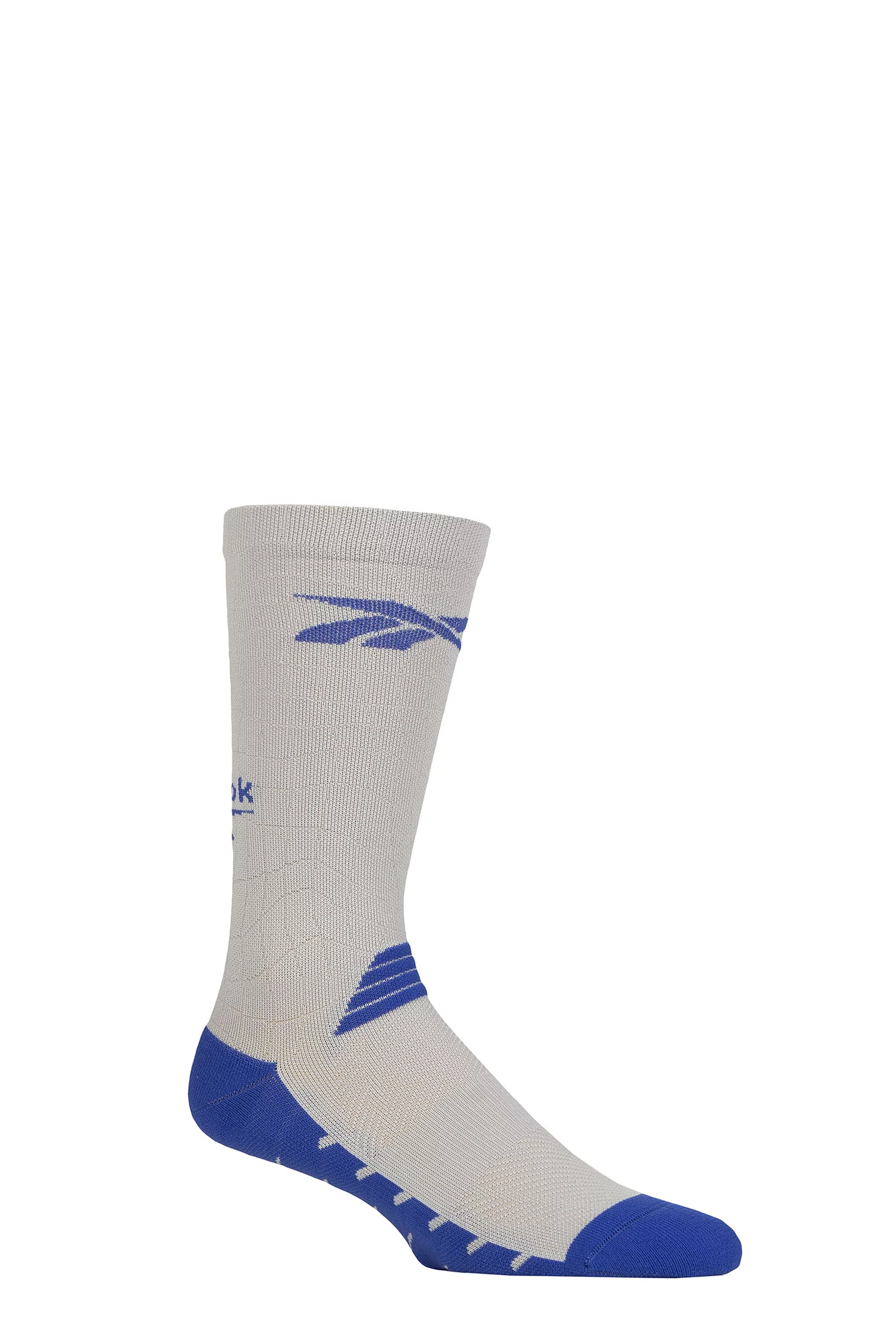 Mens and Women's 1 Pair Reebok Technical Recycled Crew Technical Fitness Socks Grey 6.5-8 UK