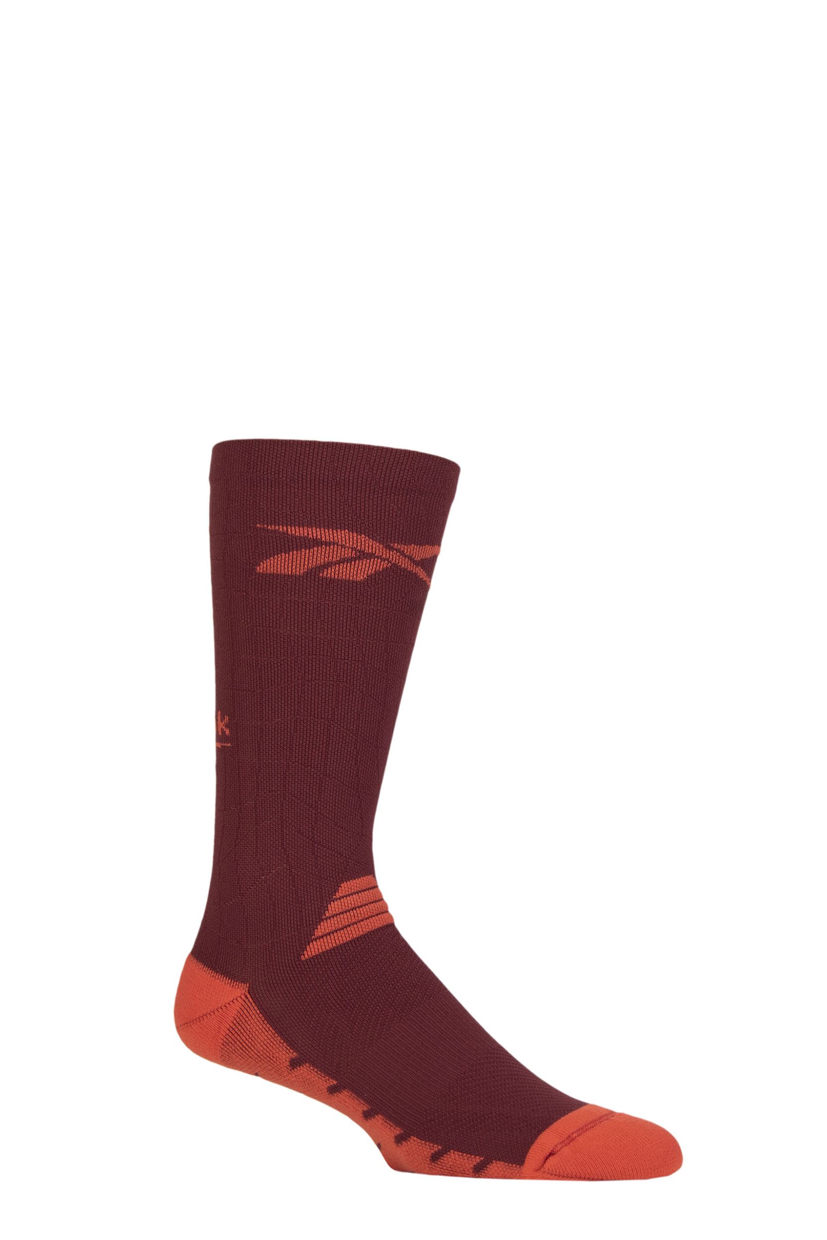 Mens and Women's 1 Pair Reebok Technical Recycled Crew Technical Fitness Socks Red 4.5-6 UK