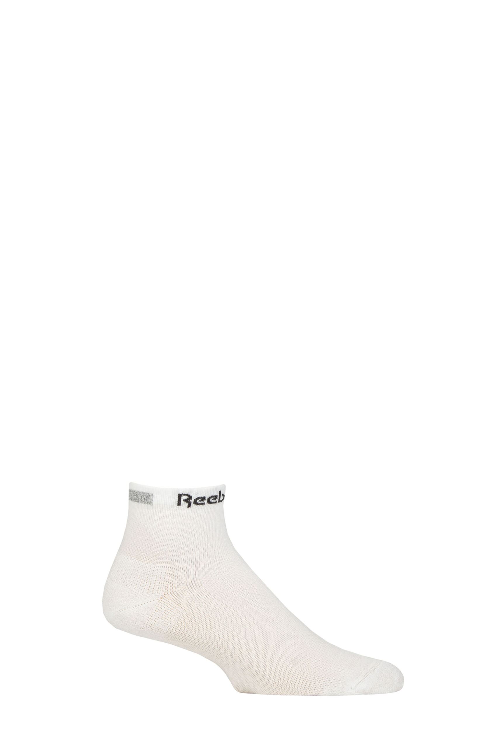 Mens and Women's 1 Pair Reebok Technical Recycled Ankle Technical Running/Cycling Socks White 8.5-10 UK