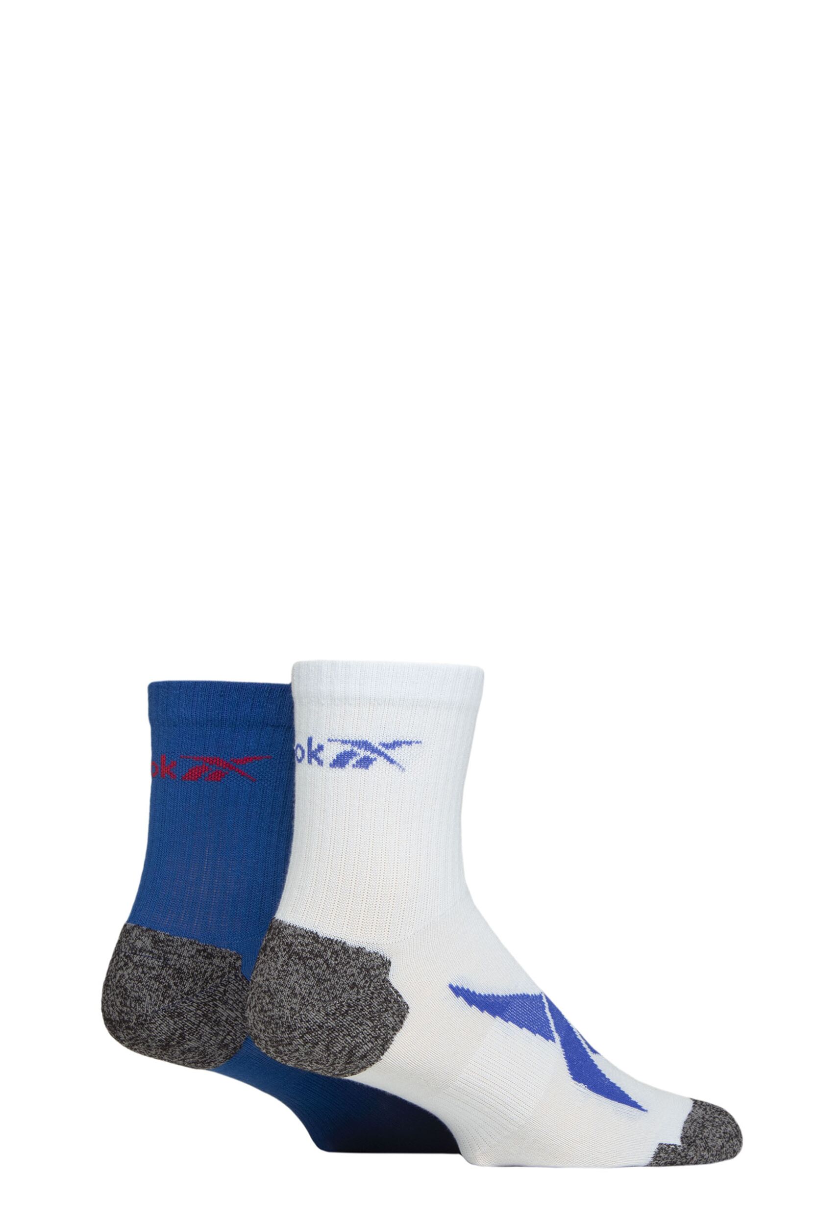 Mens and Women's 2 Pair Reebok Technical Recycled Ankle Technical Running Socks Light Blue / Blue 2.5-3.5 UK