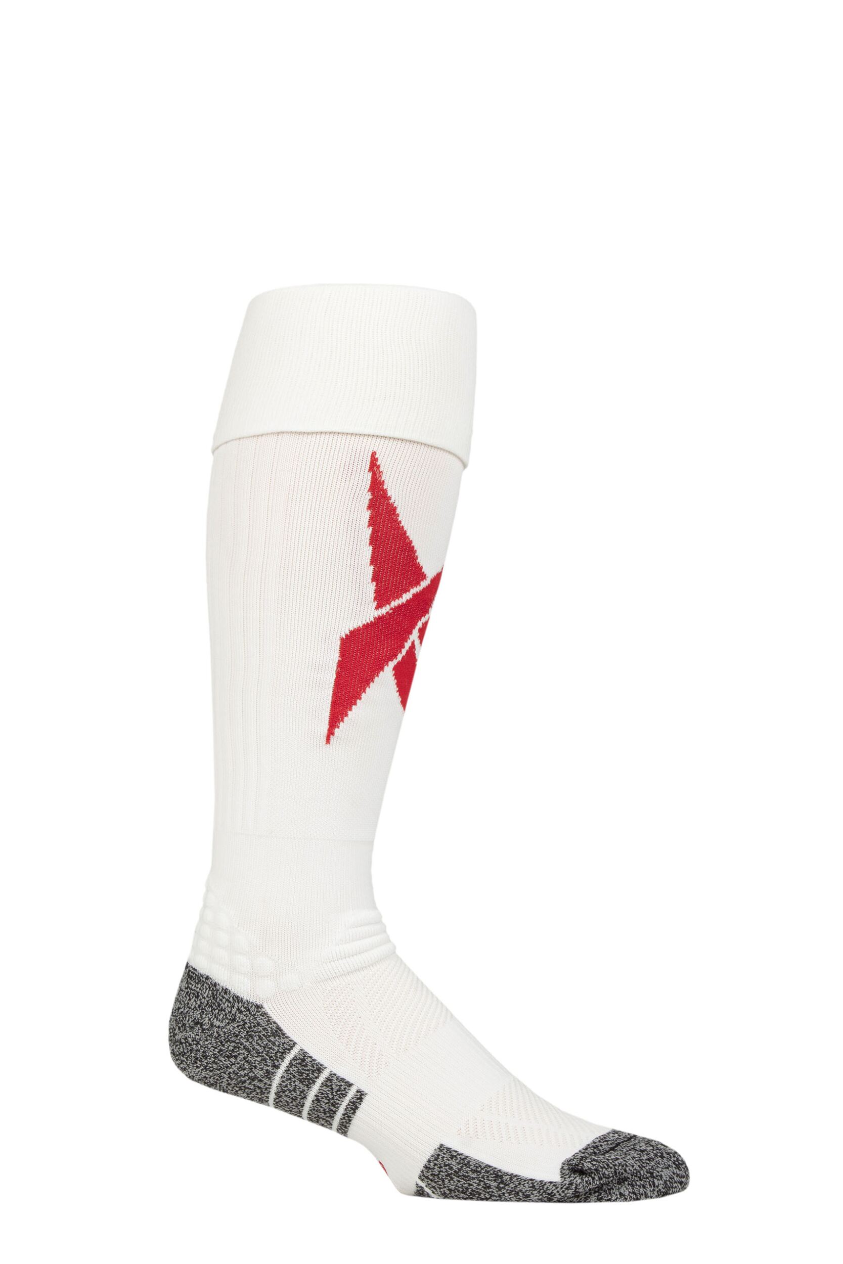 Mens and Women's 1 Pair Reebok Technical Recycled Long Technical Football Socks White 2.5-3.5 UK