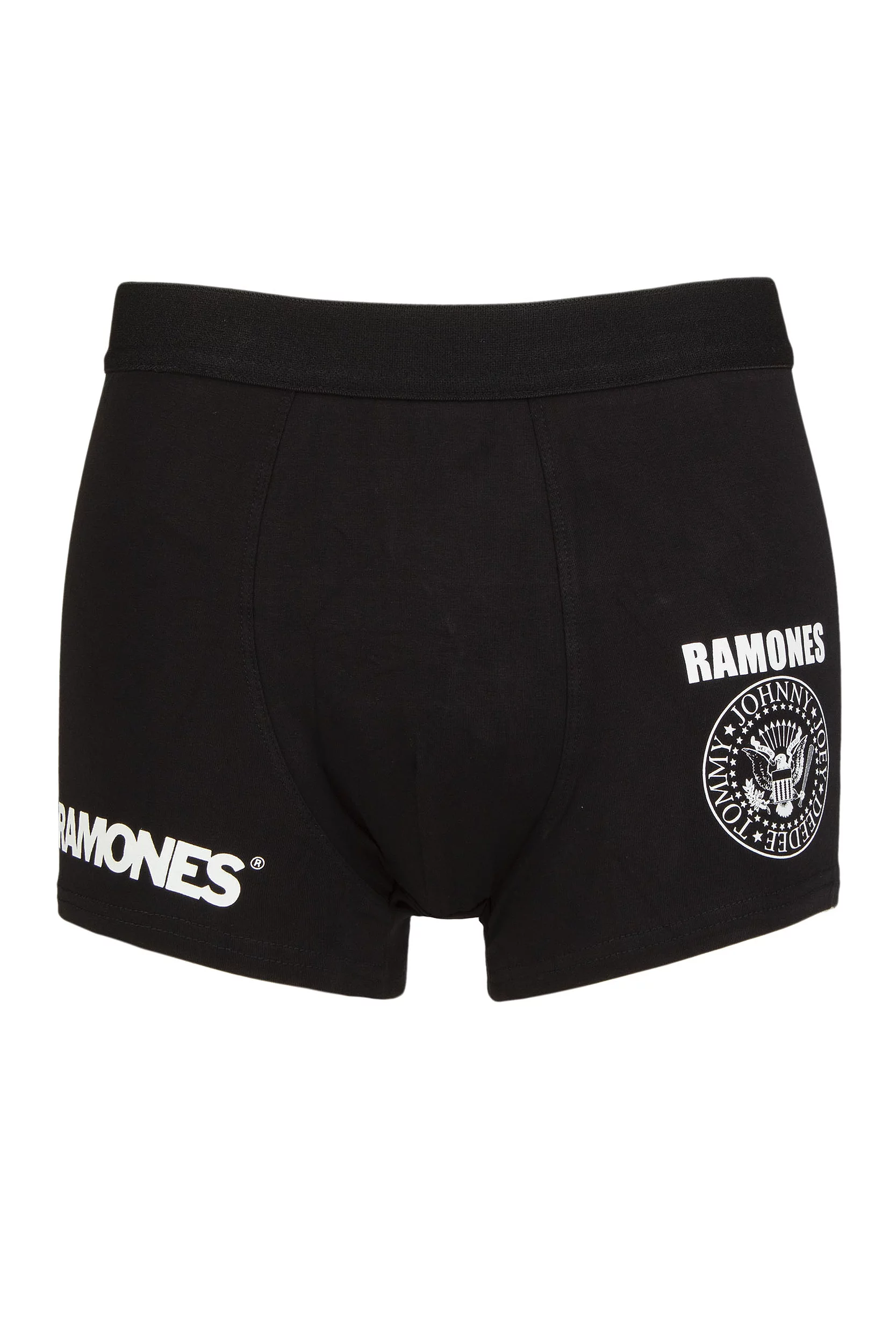SOCKSHOP Music Collection 1 Pack Ramones Boxer Shorts Black Small