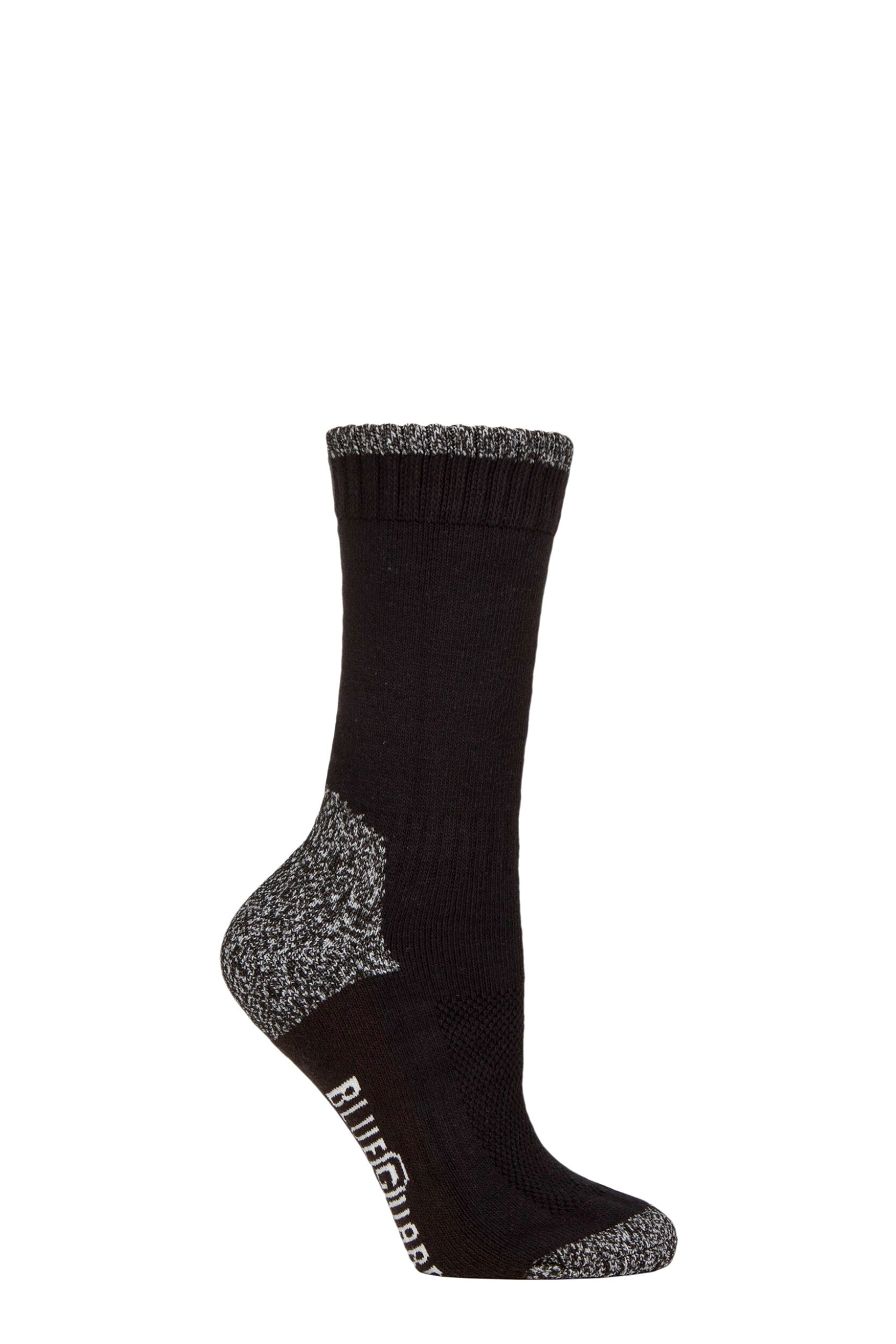 Women's 1 Pair SOCKSHOP BlueGuard RHS Royal Horticultural Society Cotton Gardening Boot Socks Black 4-8