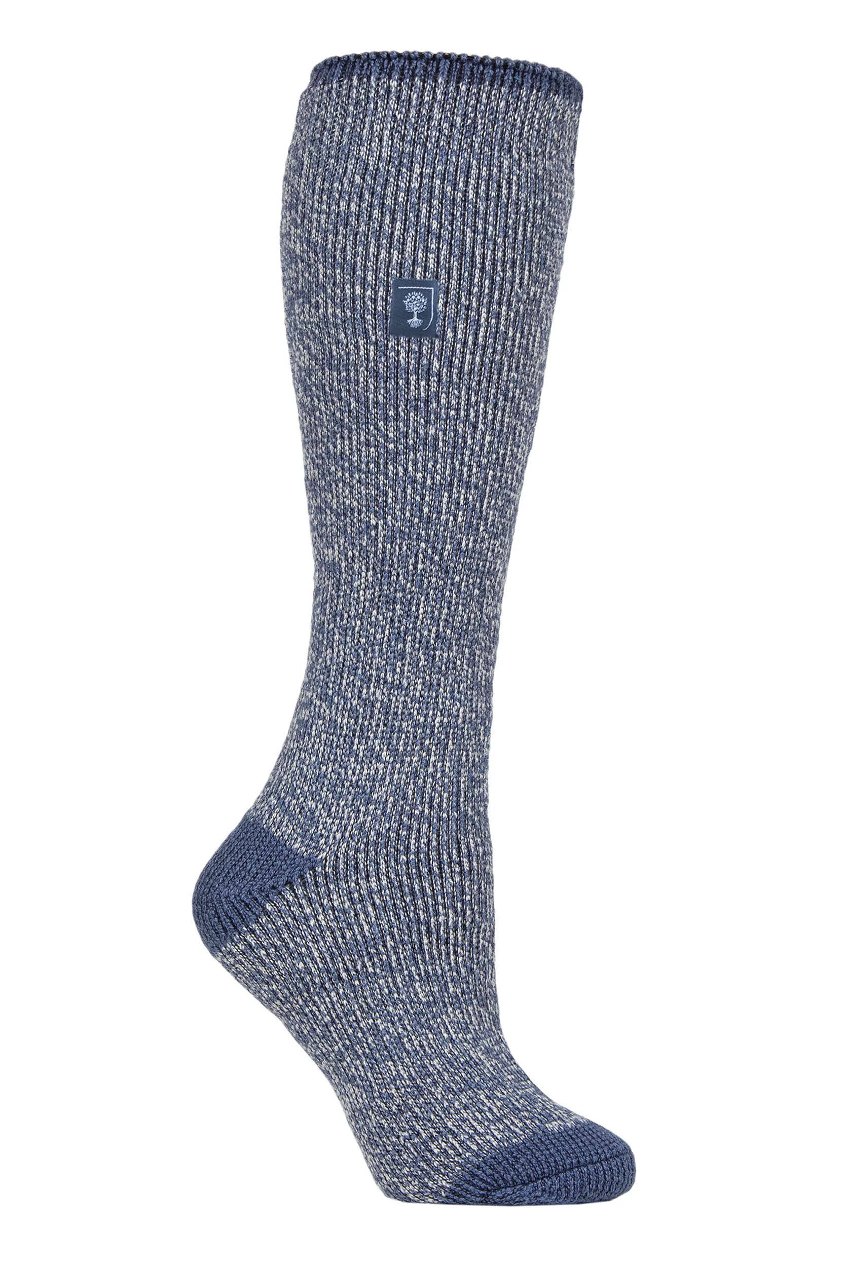 Women's 1 Pair SOCKSHOP Heat Holders 2.3 TOG Original RHS The Royal Horticultural Society Thermal Wellington Boot Socks Denim Twist 4