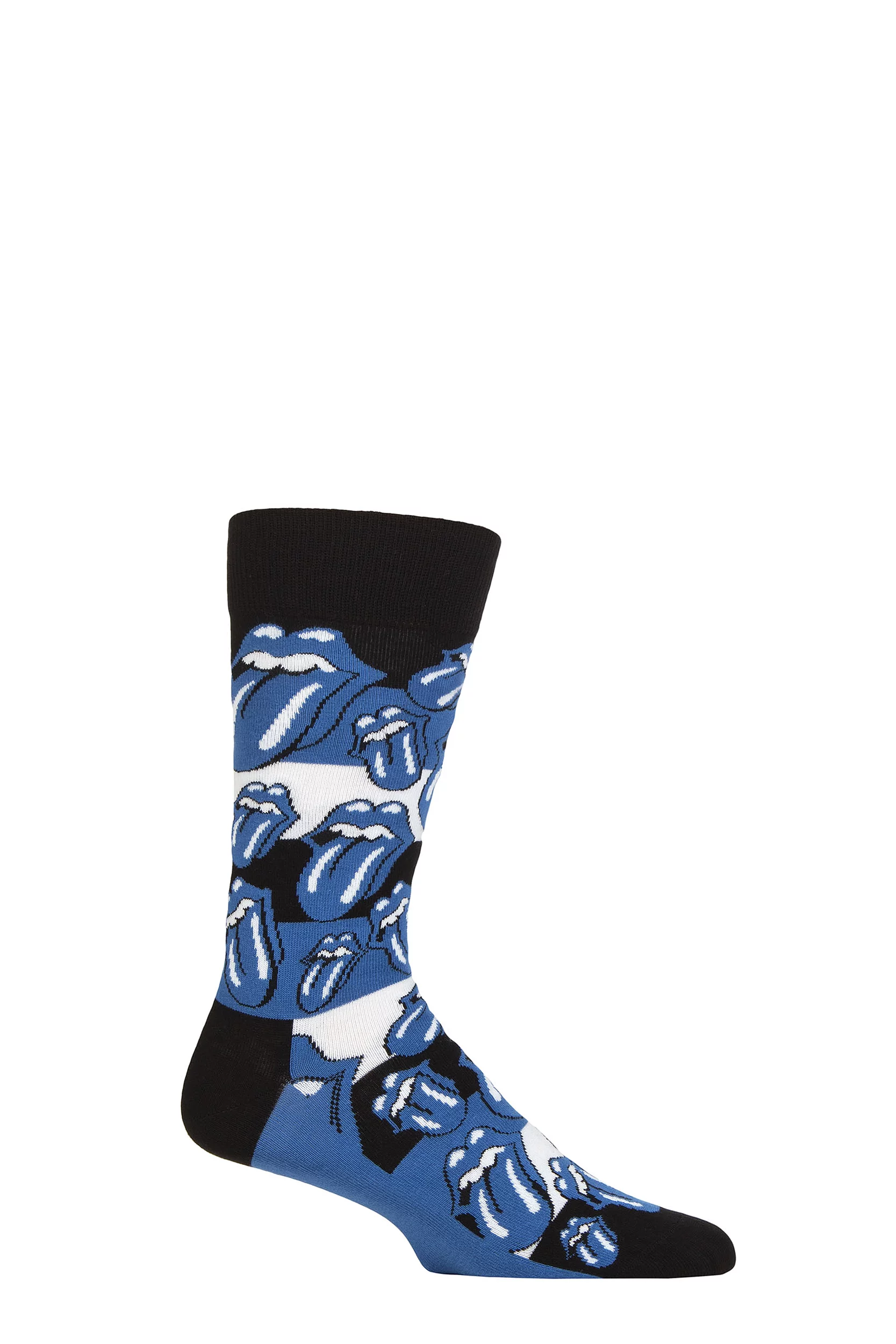 SOCKSHOP Music Collection 1 Pair The Rolling Stones Cotton Socks Blue Tongues