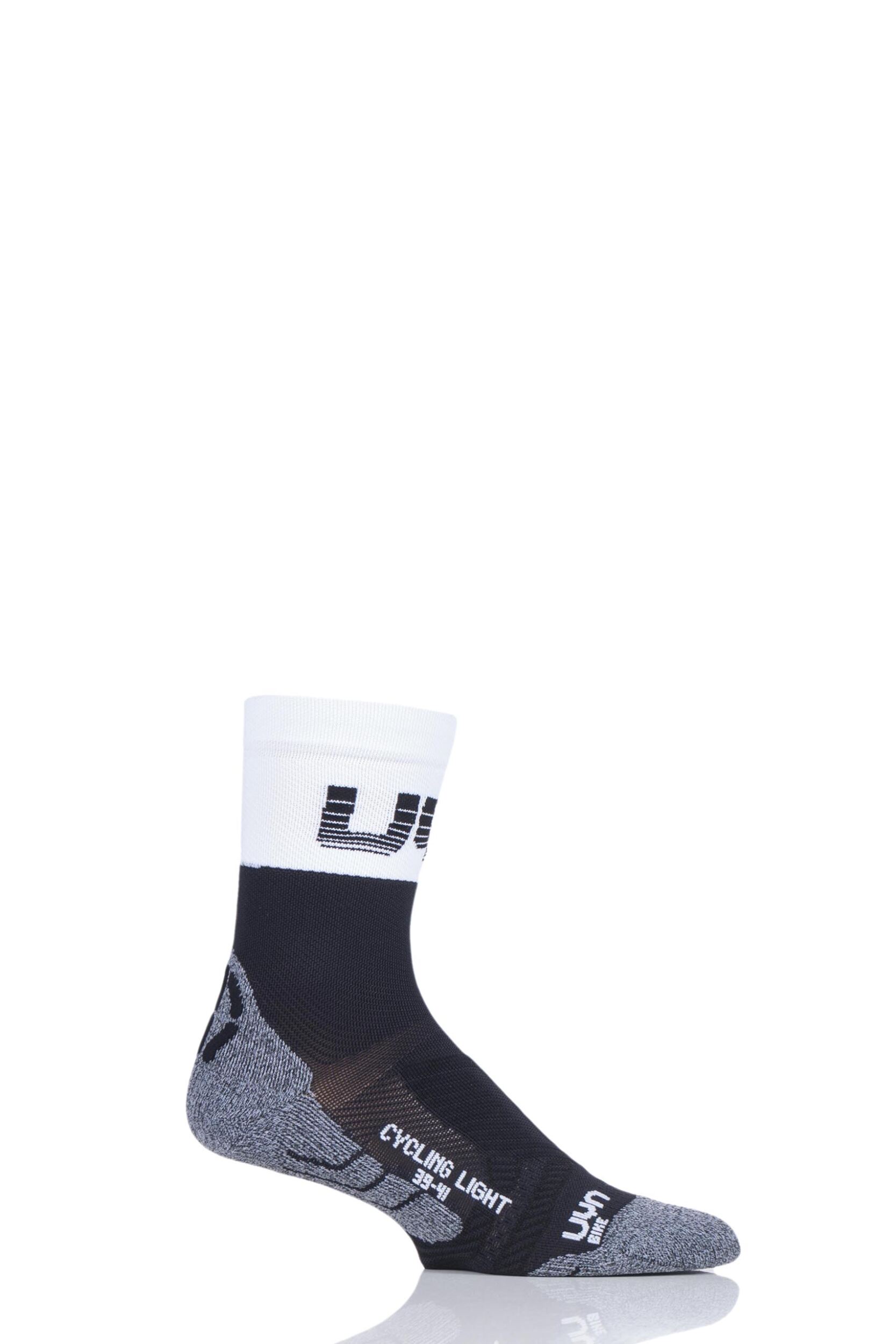 1 Pair Black Cycling Light Weight Socks Men's 3-5.5 Mens - UYN