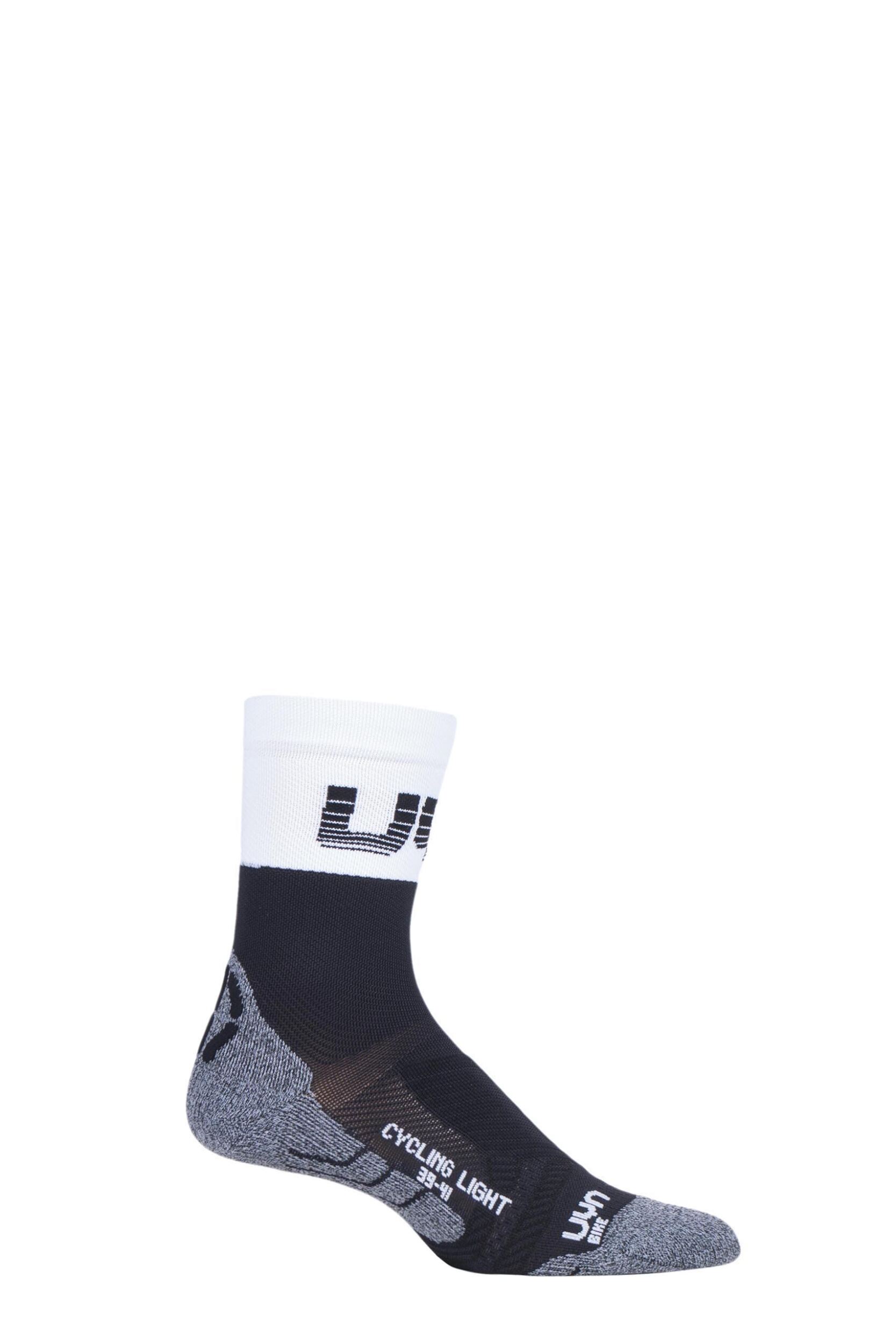 1 Pair Black Cycling Light Weight Socks Men's 3-5.5 Mens - UYN