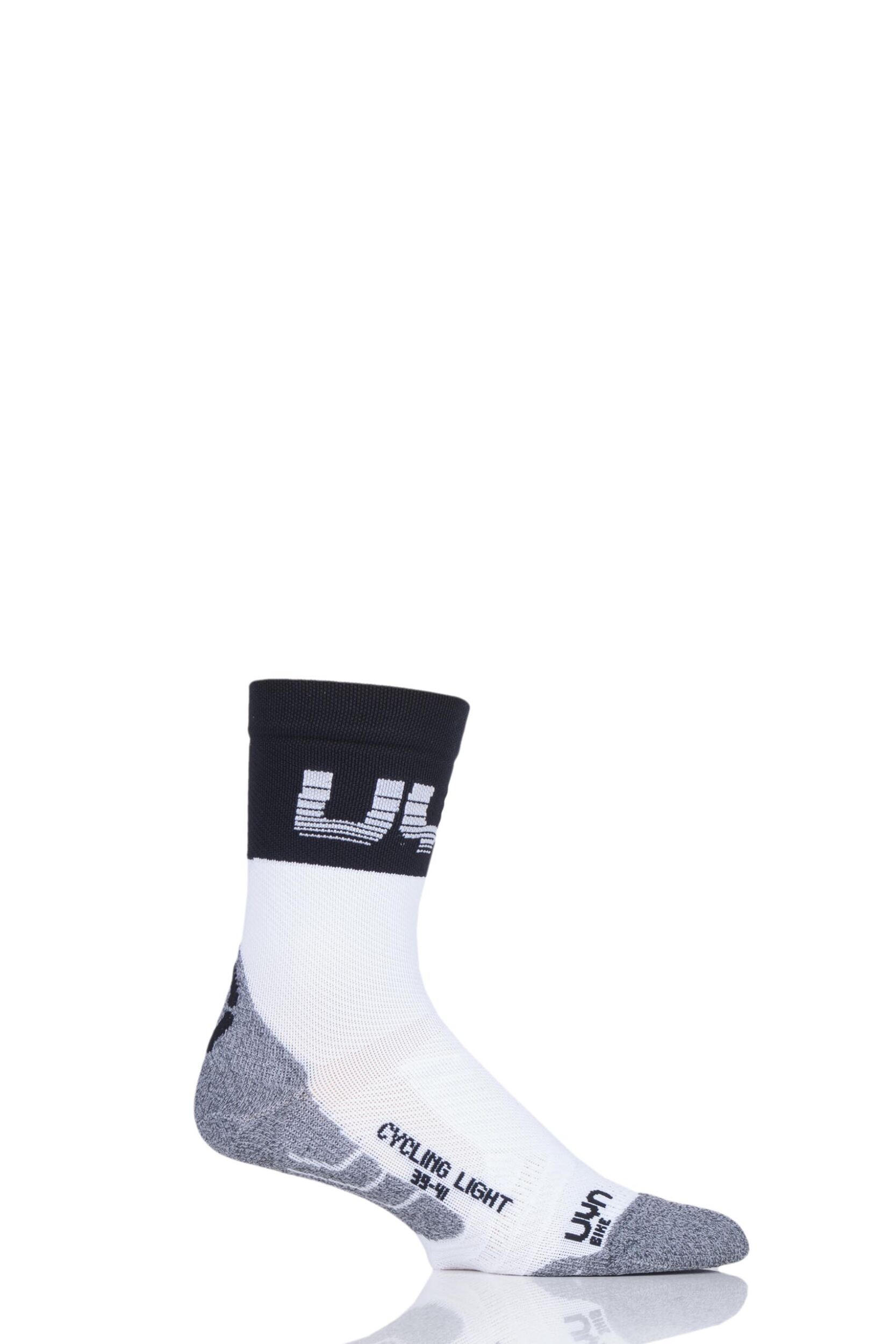 1 Pair White Cycling Light Weight Socks Men's 3-5.5 Mens - UYN
