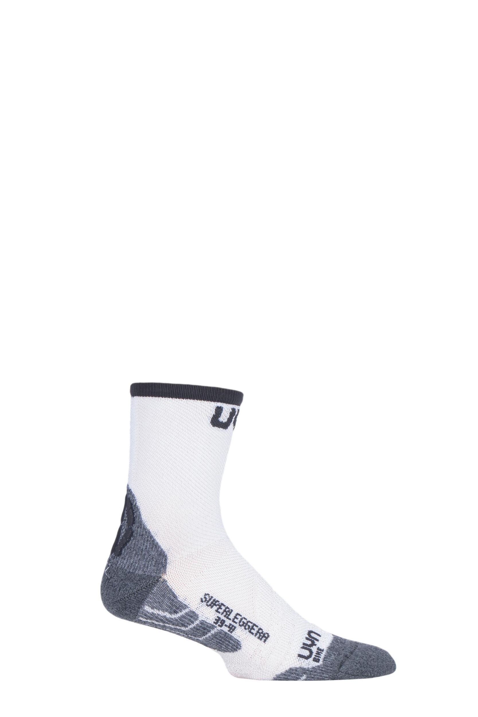 Image of 1 Pair White Cycling Superleggera Socks Mens - UYN