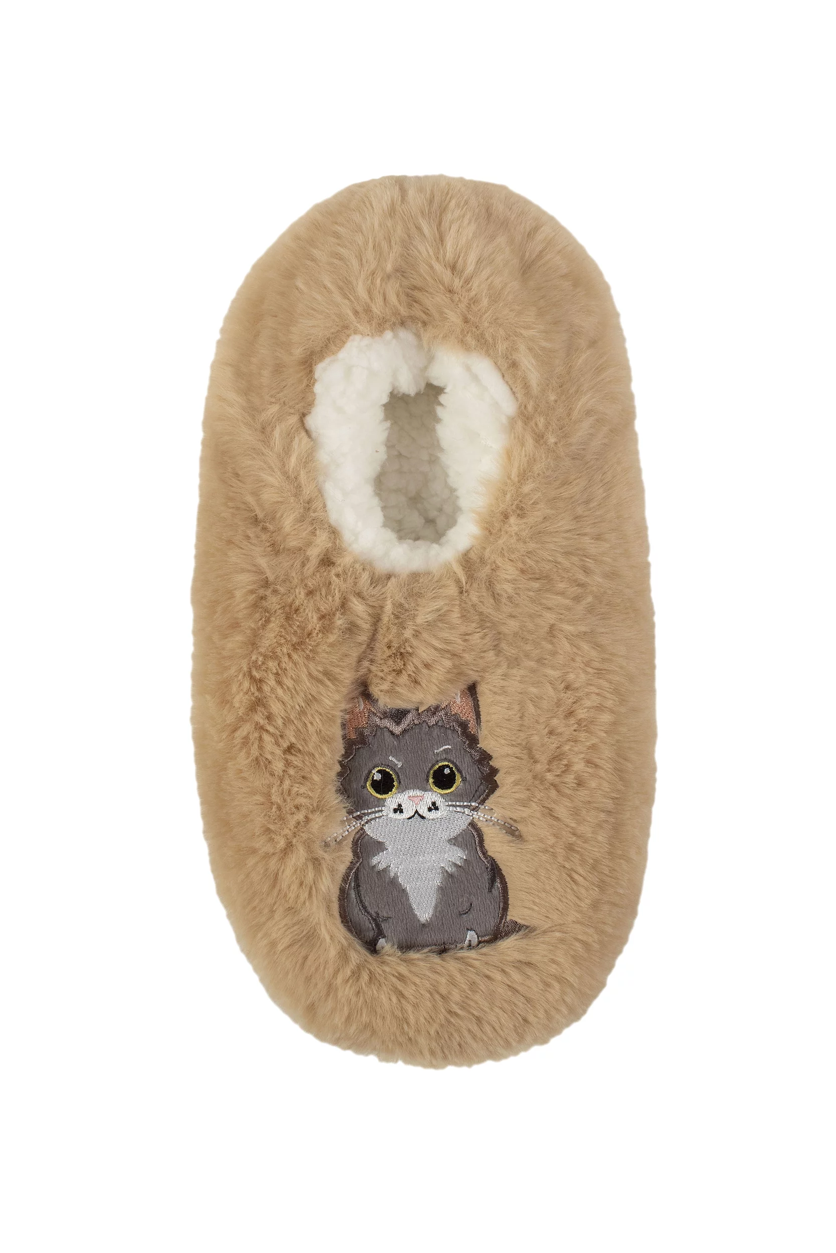 Women's 1 Pair SOCKSHOP Wildfeet Novelty Slippers Kitten 4