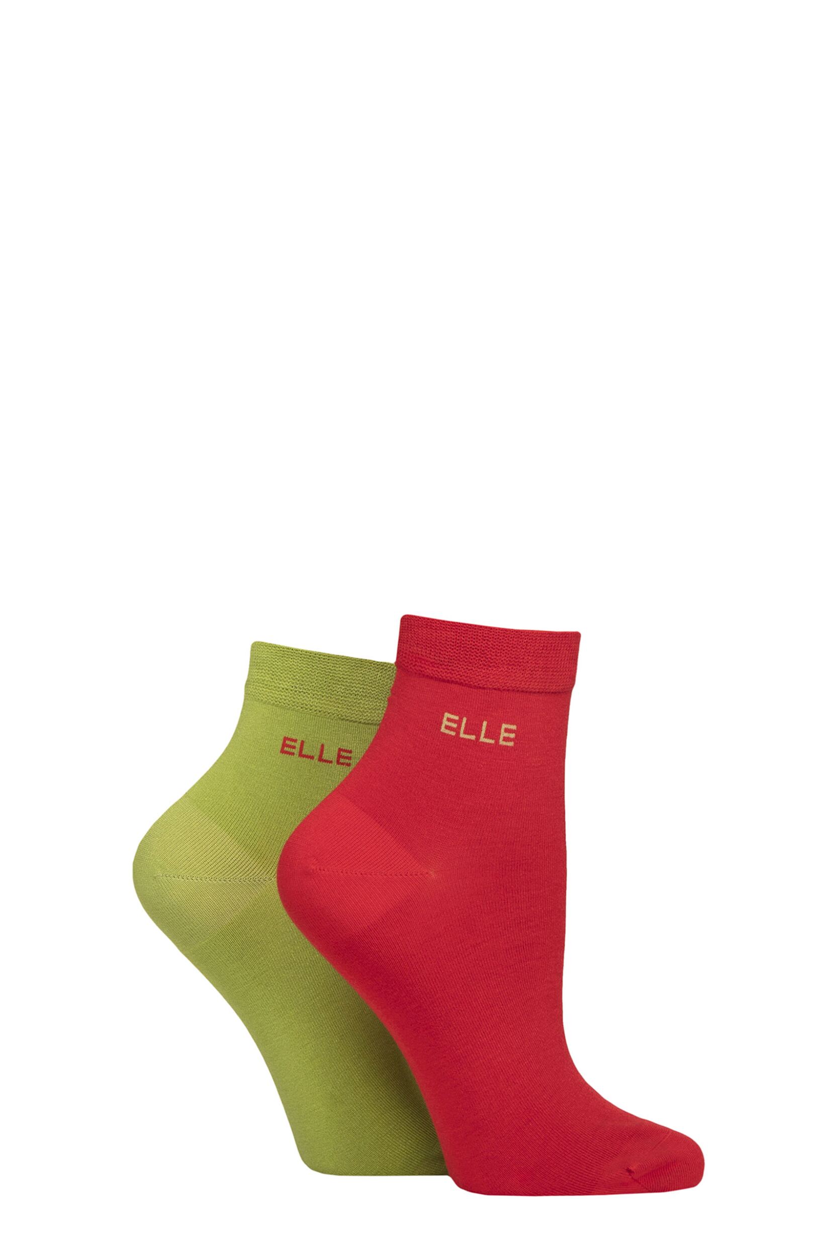 Women's 2 Pair Elle Bamboo Anklet Socks Coastal Joy 4-8