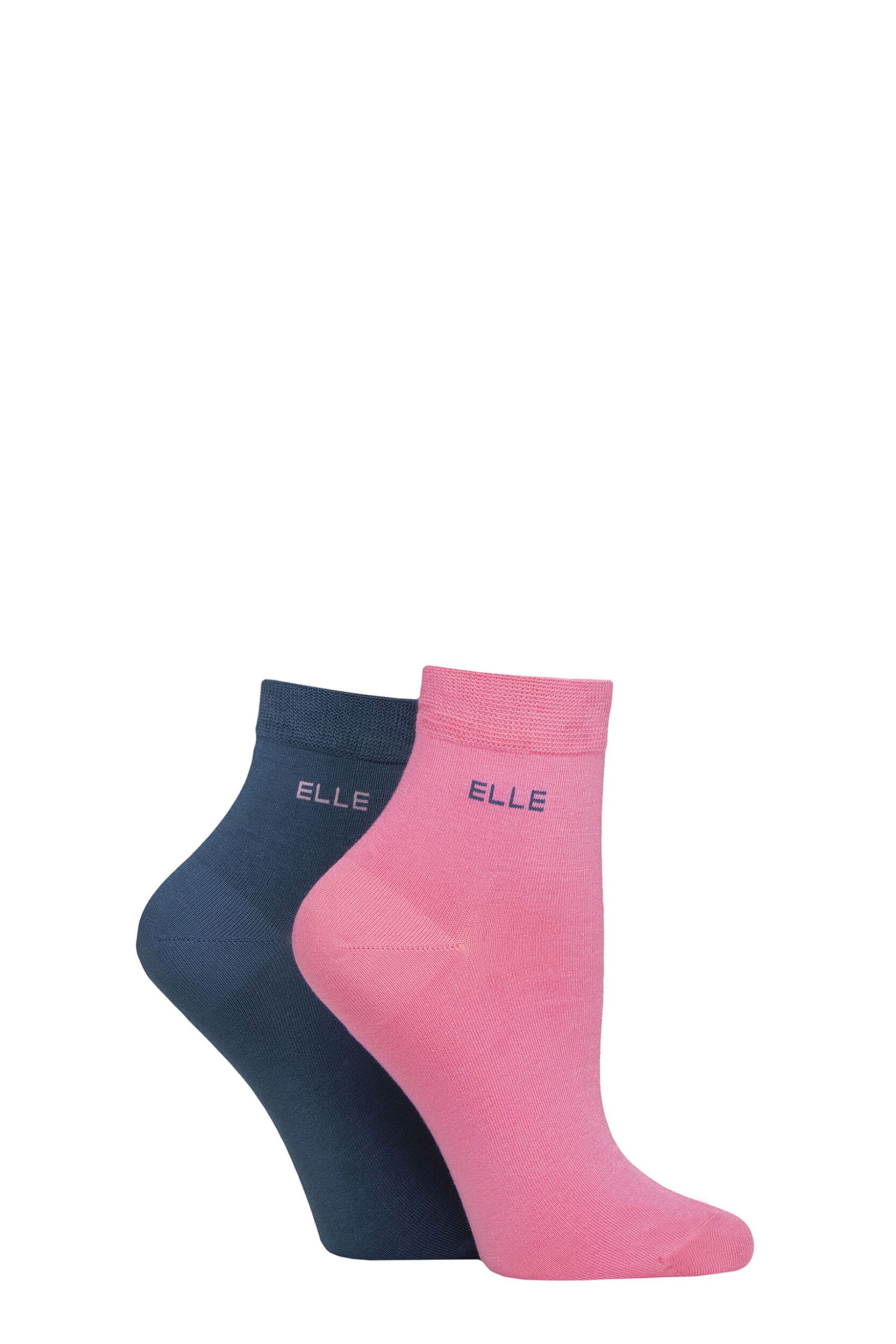Women's 2 Pair Elle Bamboo Anklet Socks Seafarer 4-8
