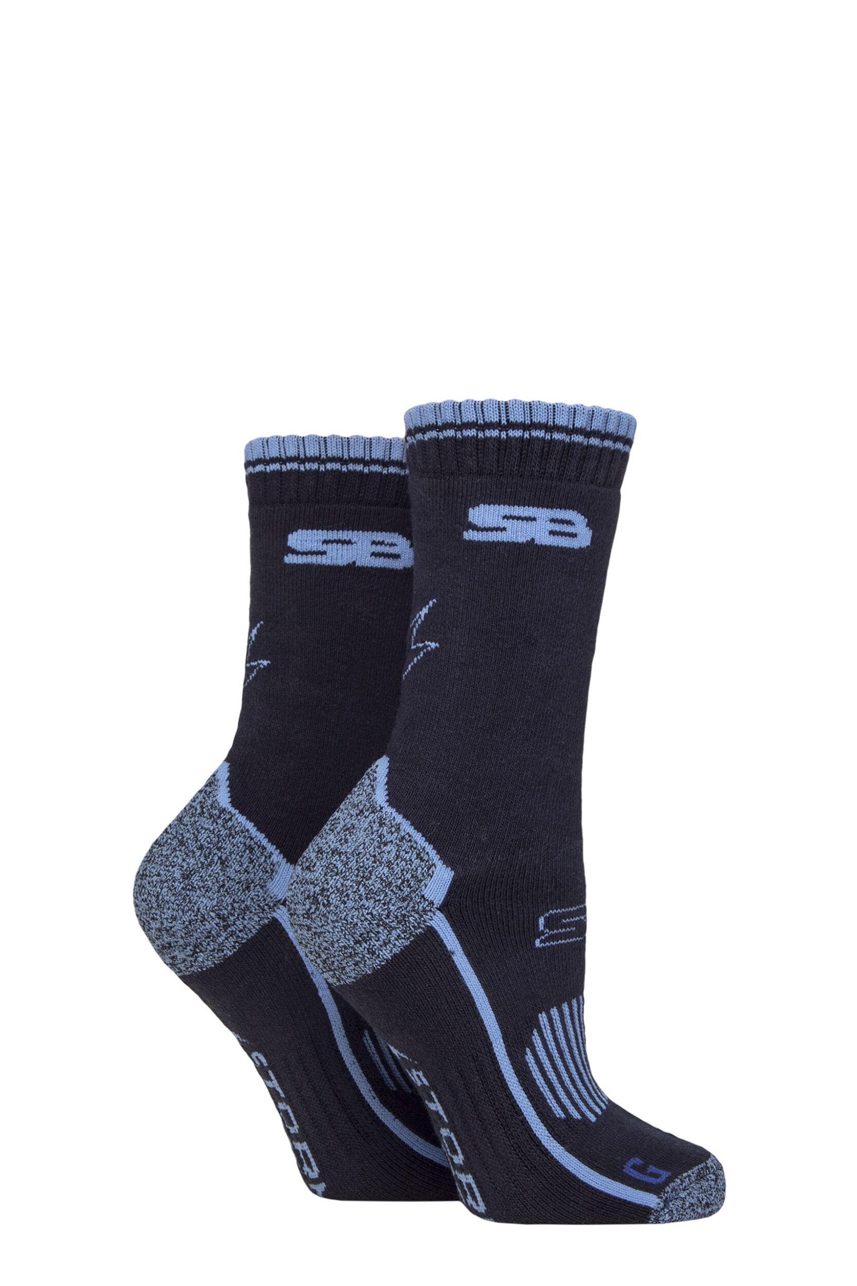 Image of Women's 2 Pair Storm Bloc with BlueGuard Hiking Socks Navy / Blue 4-8