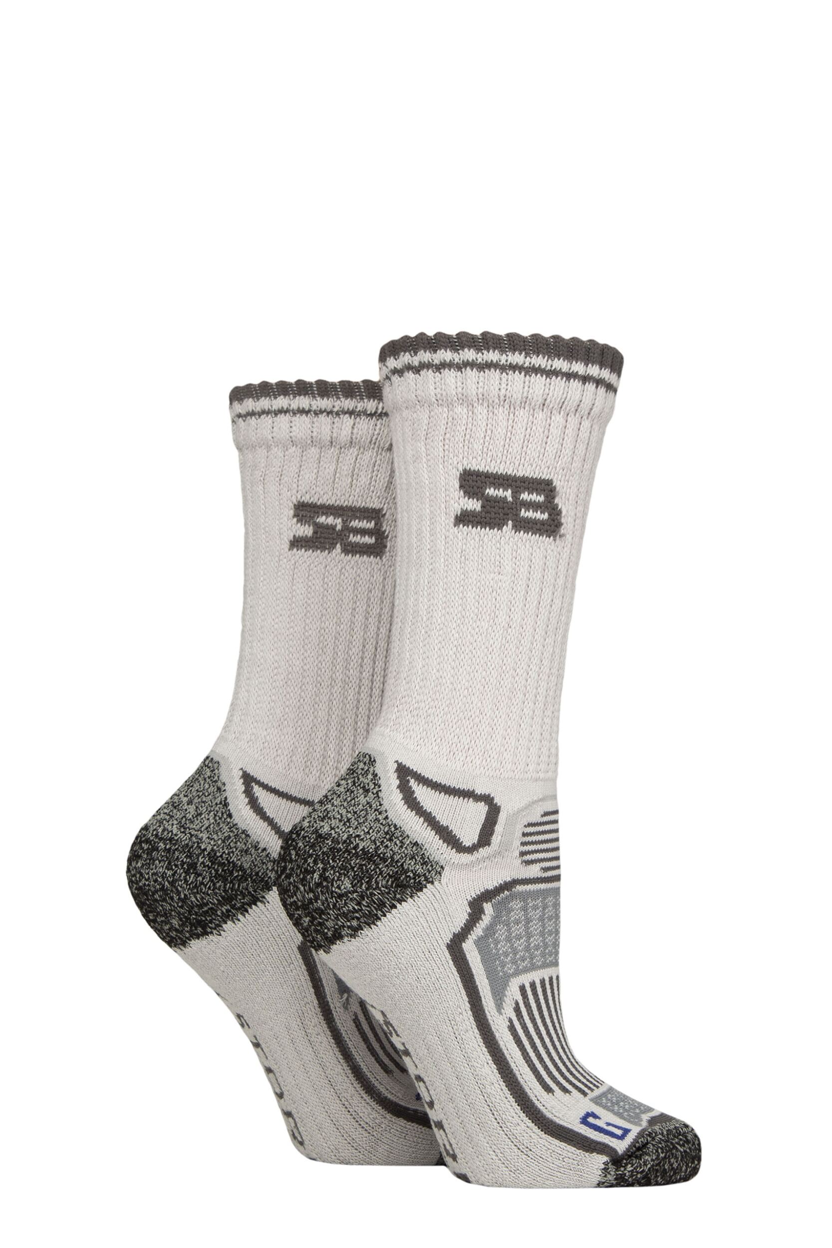 Image of Women's 2 Pair Storm Bloc with BlueGuard Aerobic Socks Stone / Charcoal 4-8