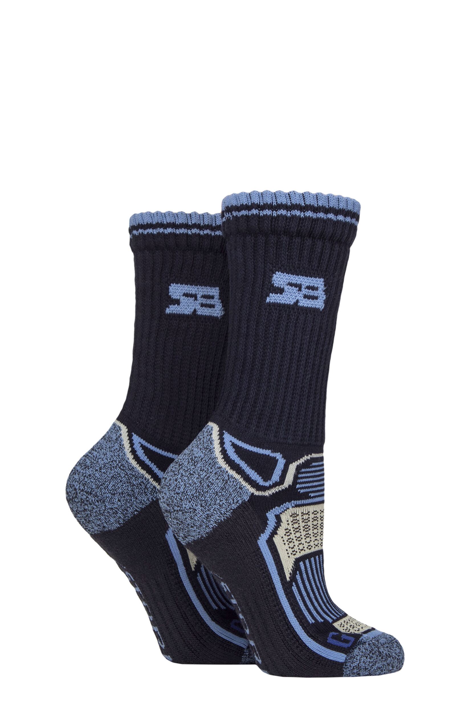 Image of Women's 2 Pair Storm Bloc with BlueGuard Aerobic Socks Navy / Blue 4-8