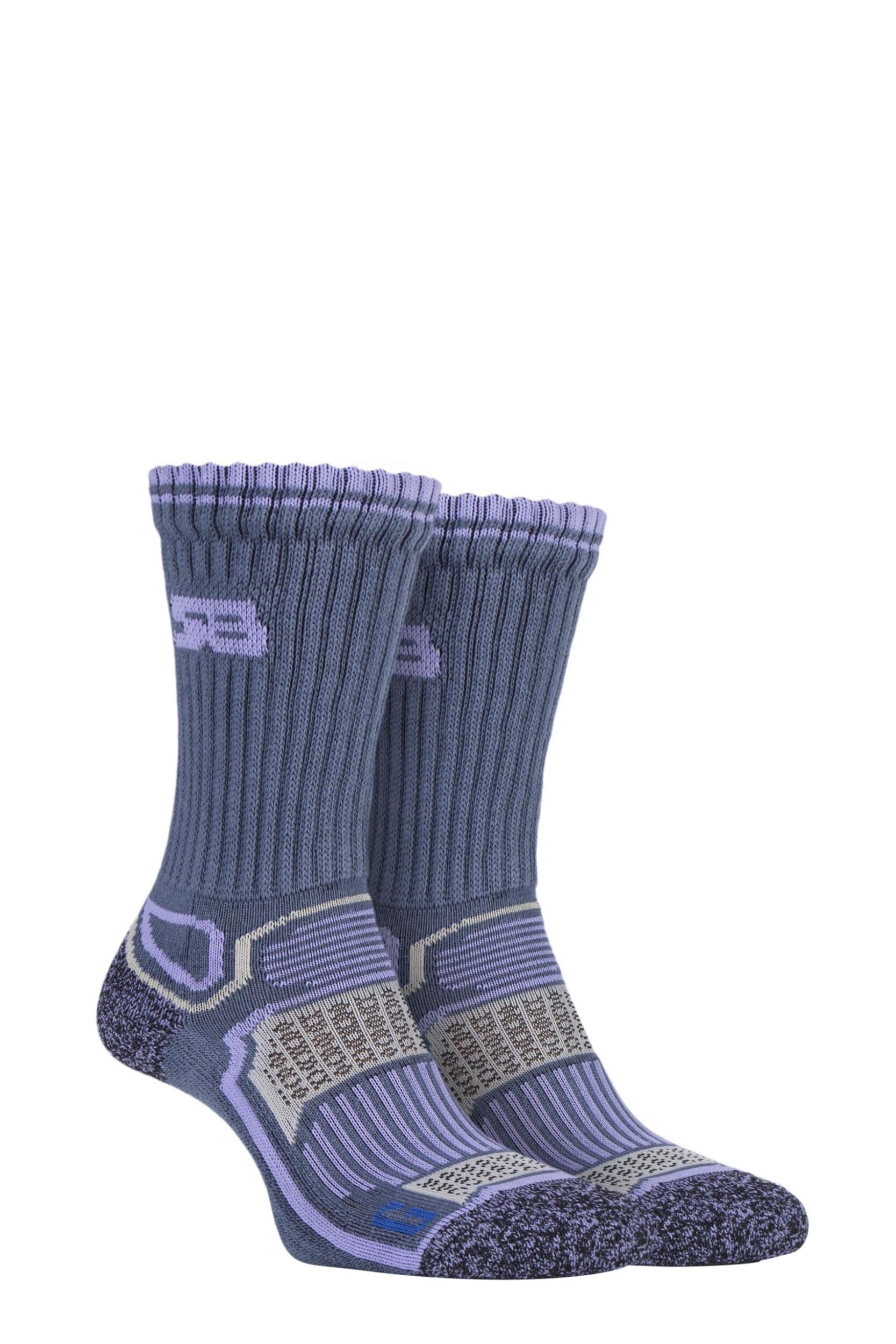 Image of 2 Pair Lilac with BlueGuard Aerobic Socks Ladies 4-8 Ladies - Storm Bloc
