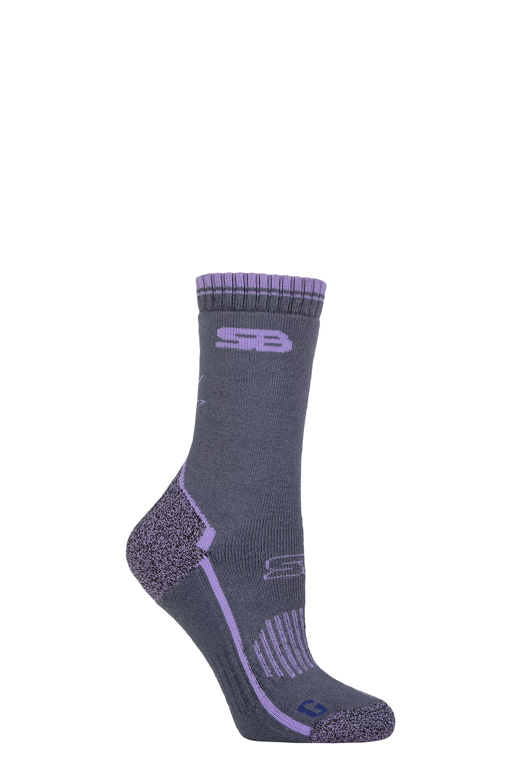 Women's 1 Pair Storm Bloc with BlueGuard Everdale Cotton Hiking Socks Lilac / Purple 4