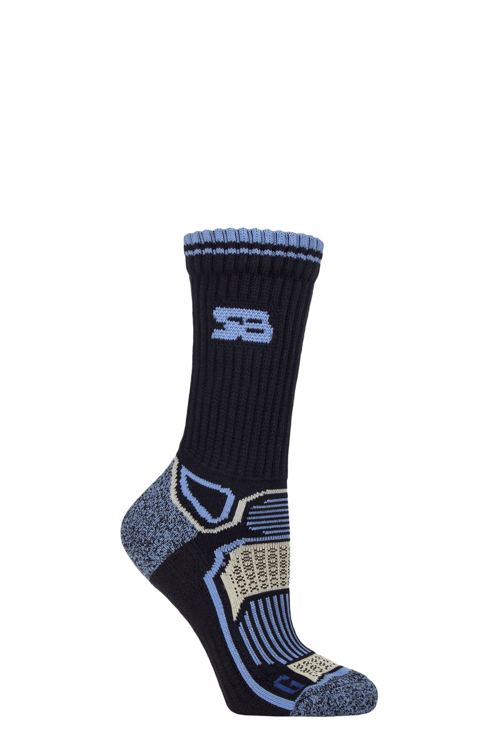 Women's 1 Pair Storm Bloc with BlueGuard Oakvale Cotton Aerobic Hiking Socks Navy / Blue 4-8