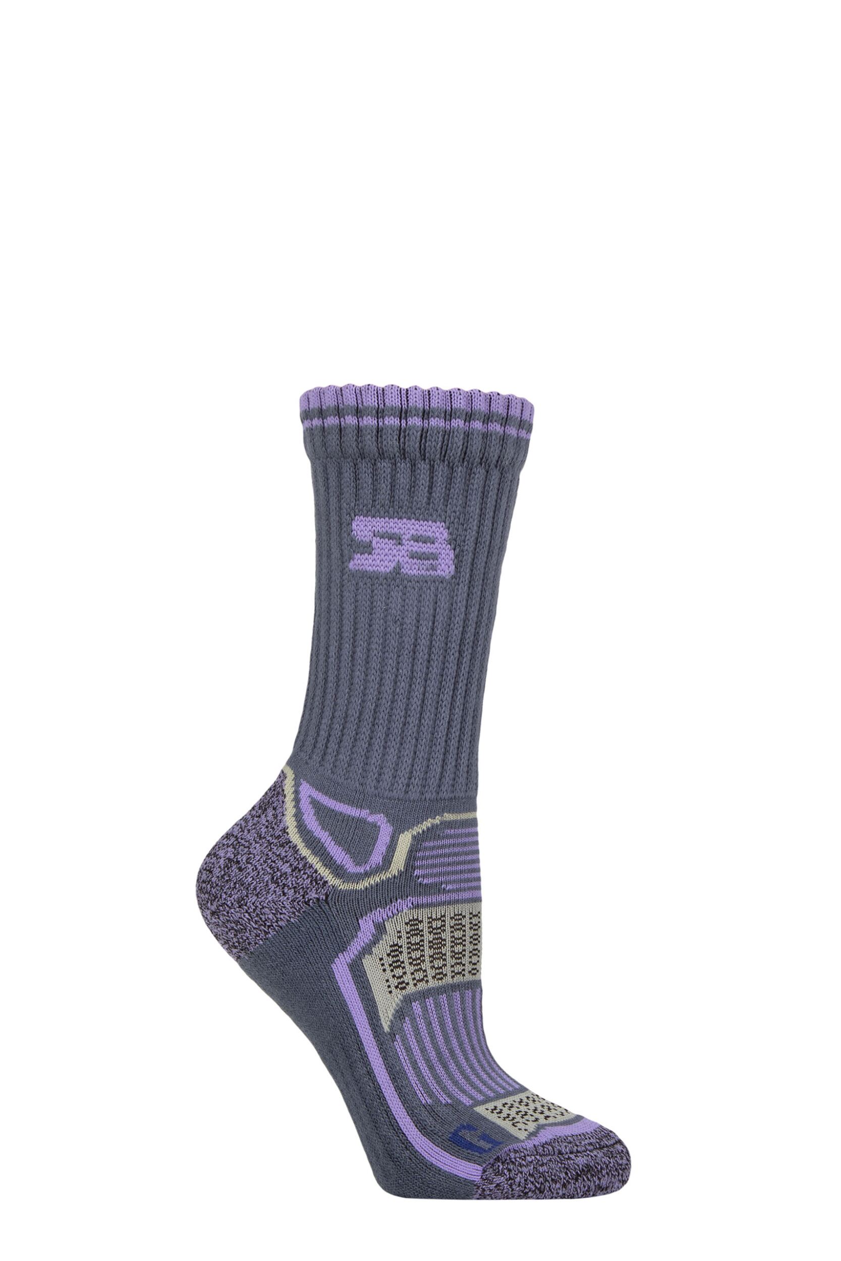 Women's 1 Pair Storm Bloc with BlueGuard Oakvale Cotton Aerobic Hiking Socks Lilac / Purple 4-8