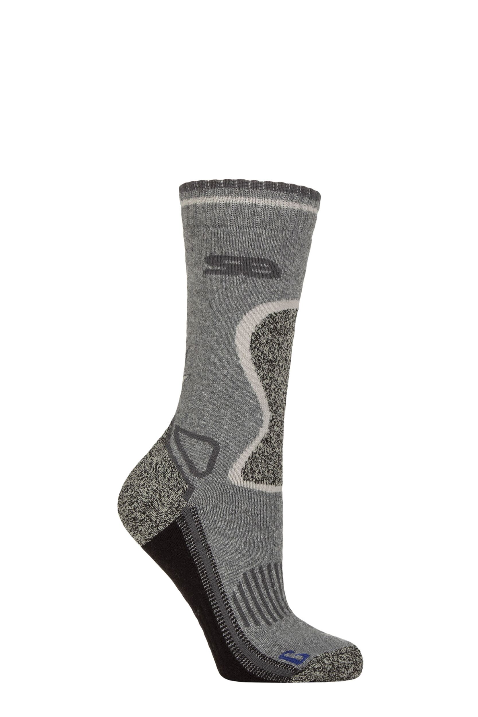 Women's 1 Pair Storm Bloc with BlueGuard Craglin Wool Hiking Socks Stone / Charcoal 4-8