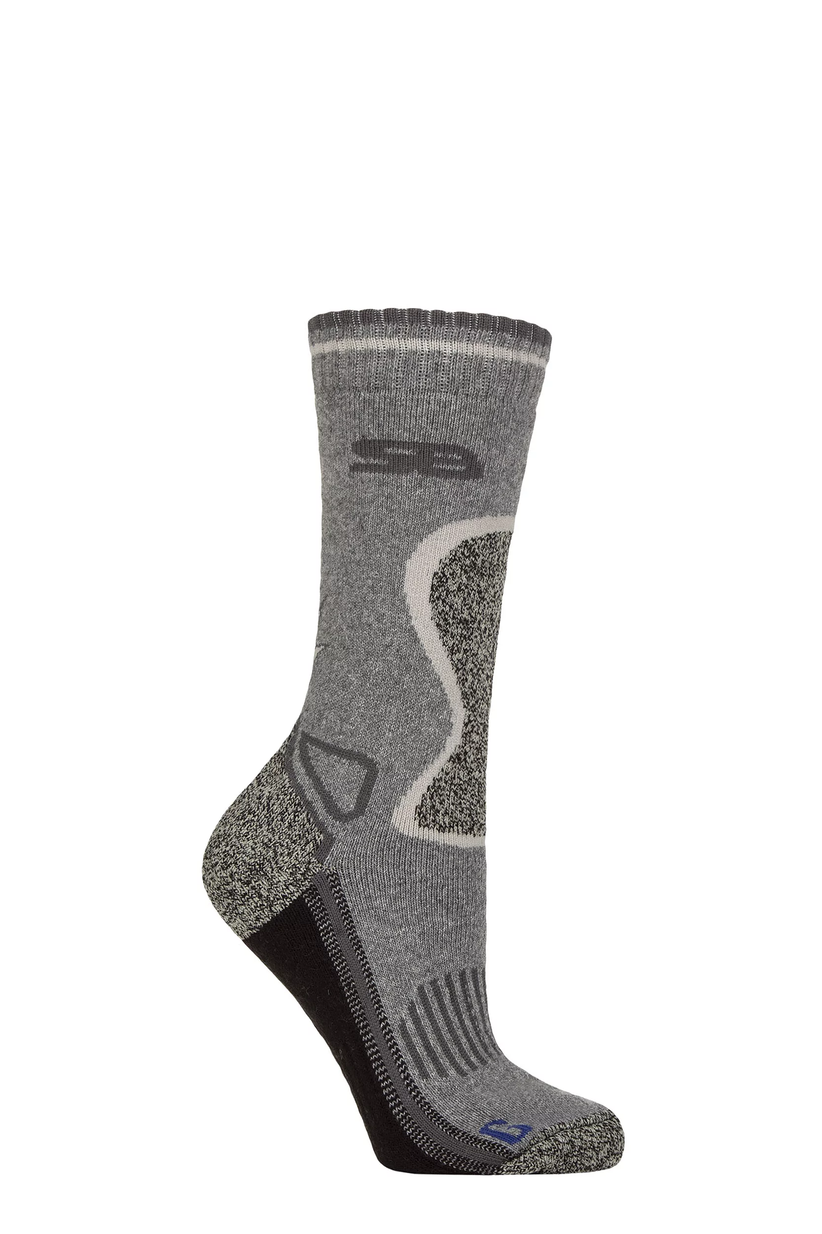 Women's 1 Pair Storm Bloc with BlueGuard Craglin Wool Hiking Socks Stone / Charcoal 4