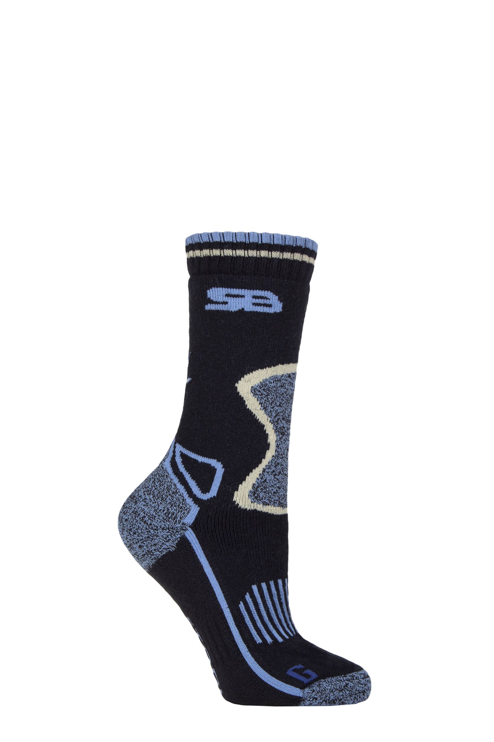 Women's 1 Pair Storm Bloc with BlueGuard Craglin Wool Hiking Socks Navy / Blue 4-8